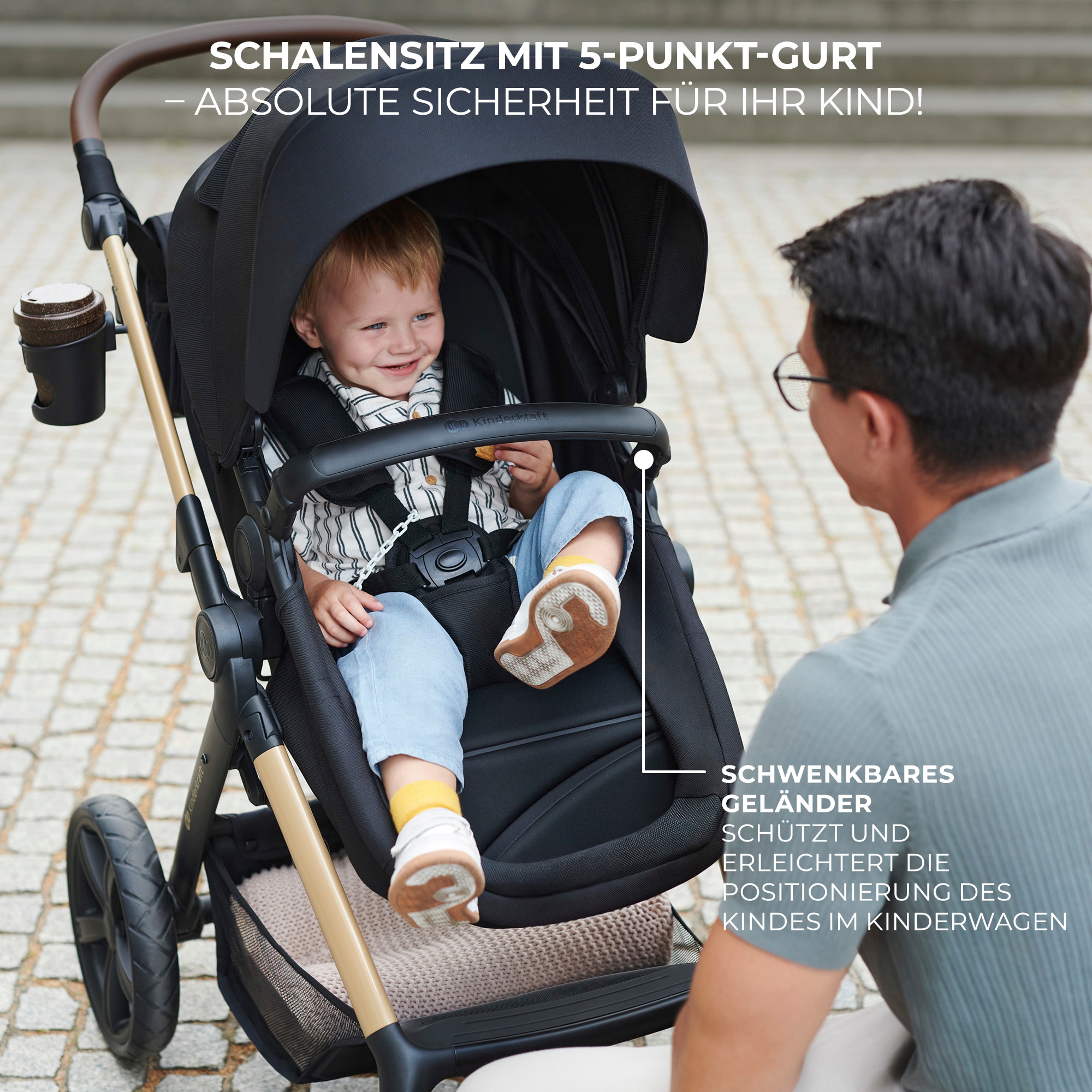 Kinderkraft Kombi-Kinderwagen »MOOV 2 Air 3IN1« 27 kg mit Luftreifen