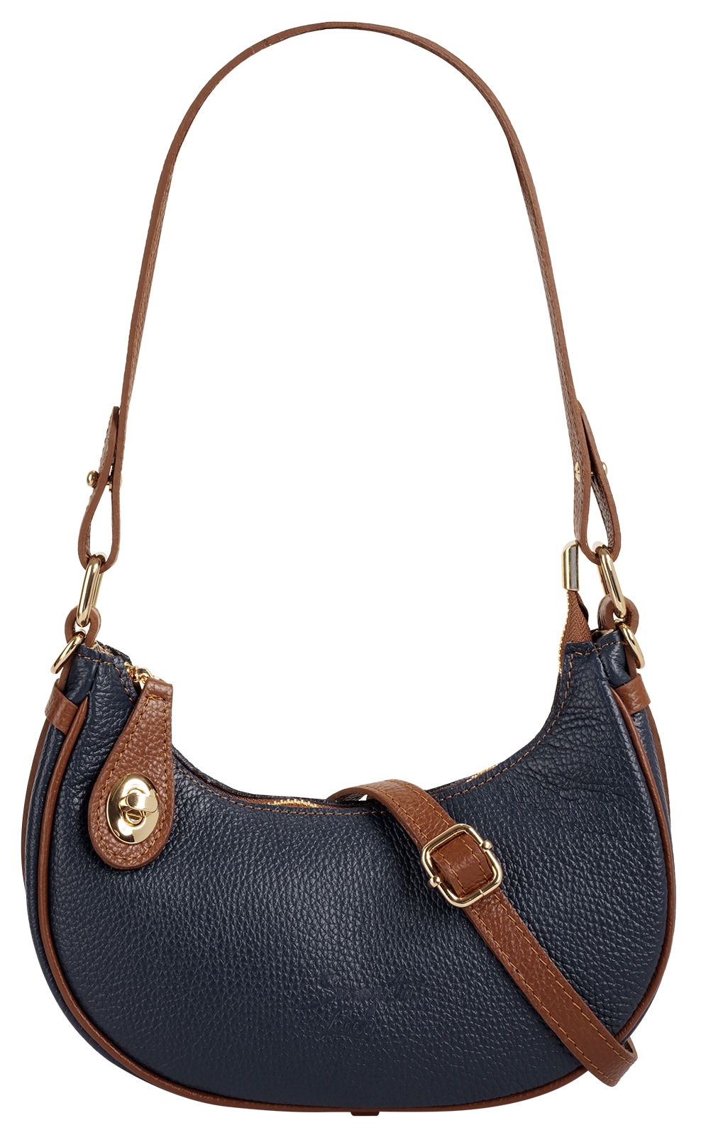 Samantha Look Henkeltasche echt Leder, Made in Italy