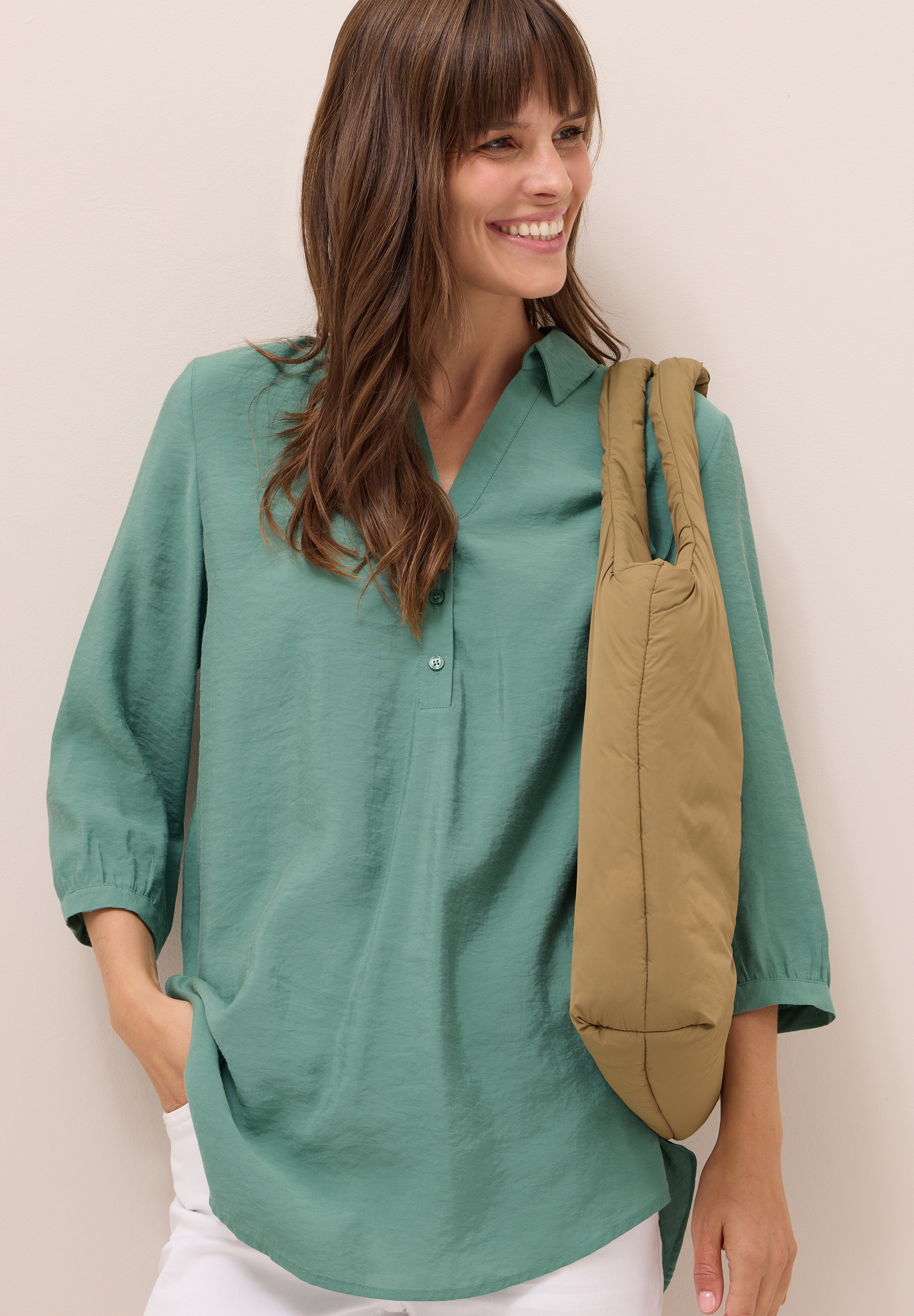 Cecil Klassische Bluse, mit abgerundetem Saum günstig online kaufen