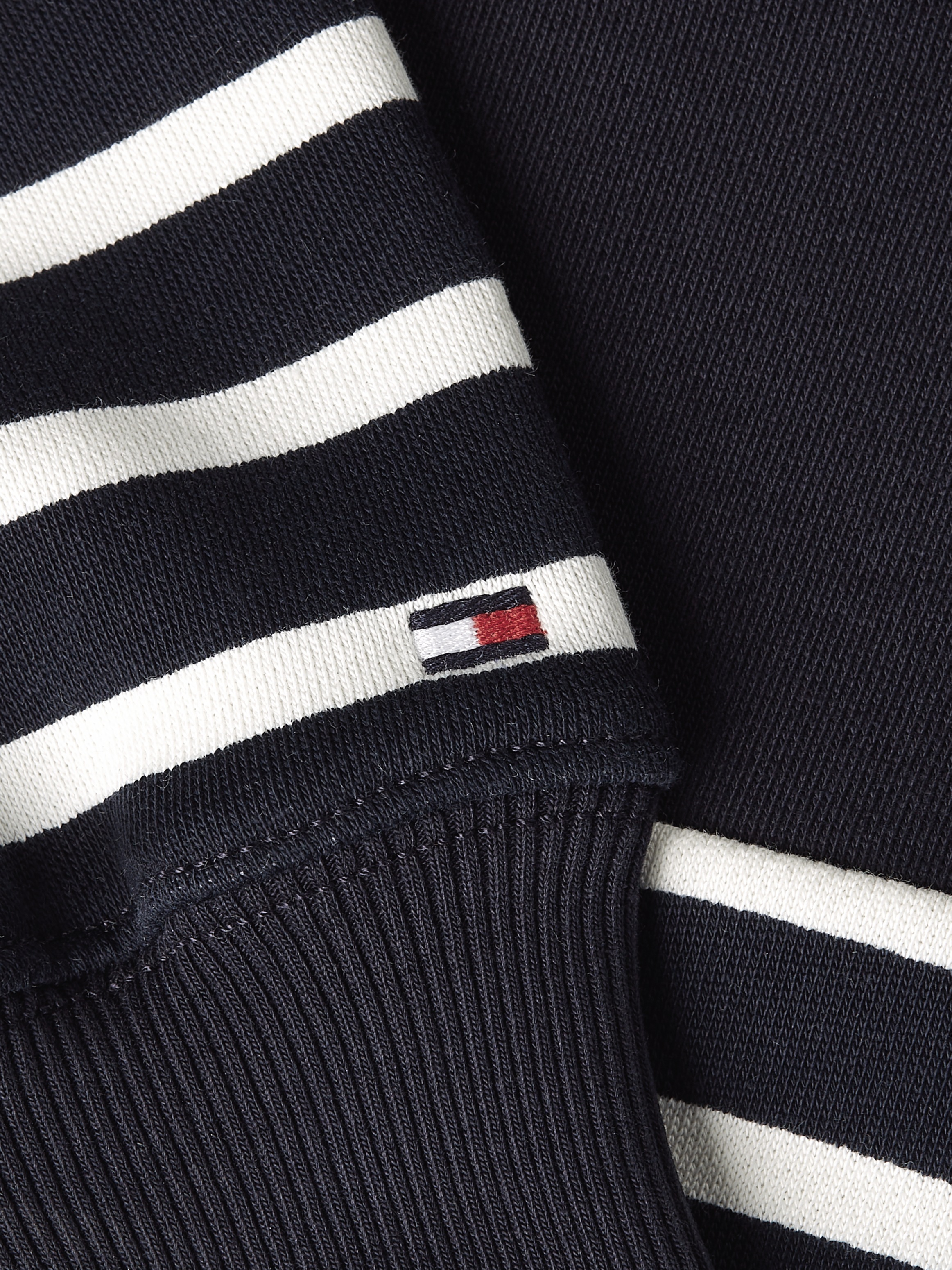 Tommy Hilfiger Sweatshirt »PLACED STRIPE 1/4 ZIP«, Mit Rundhalsausschnitt
