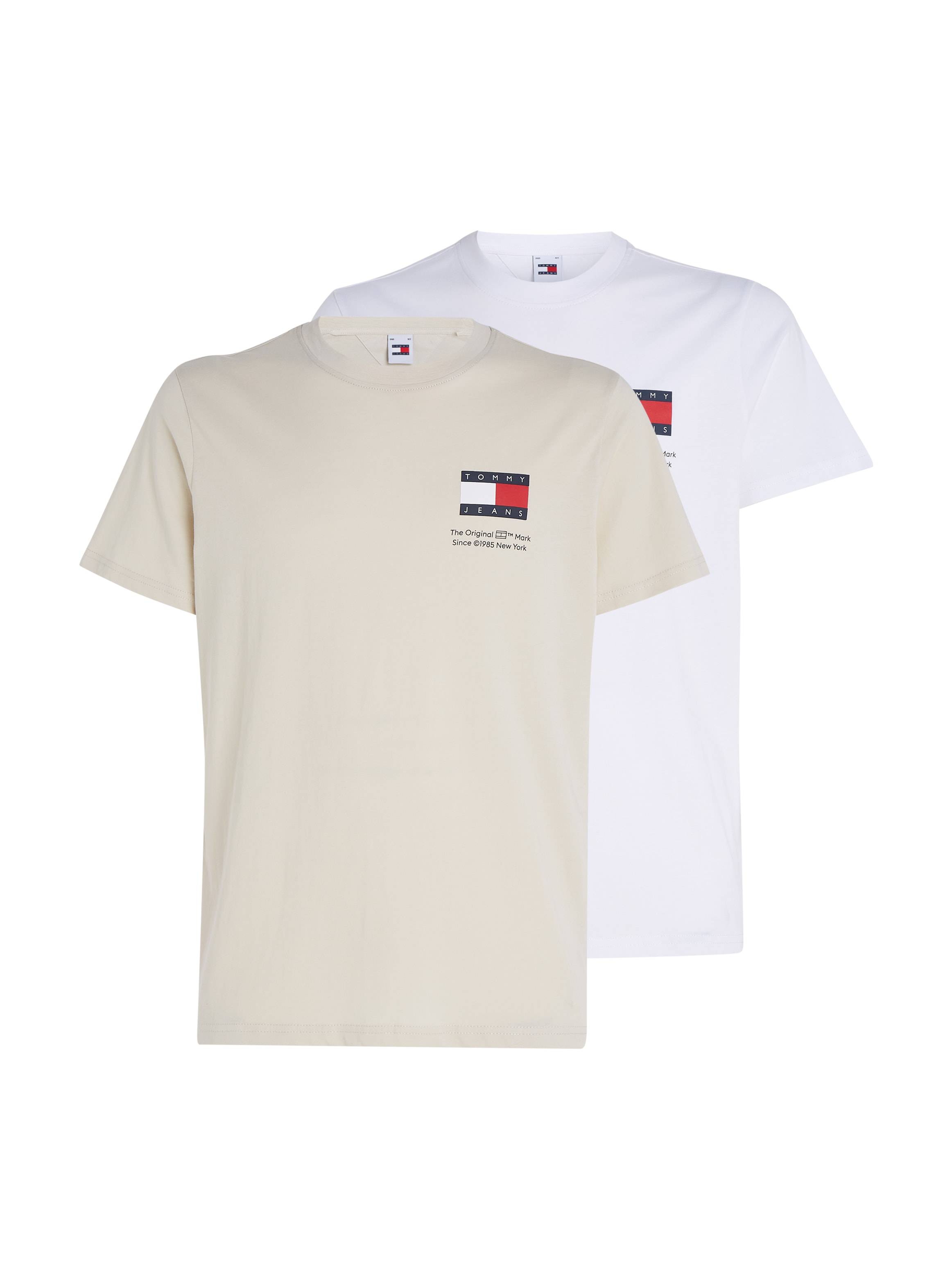 T-Shirt »TJM SLIM 2PACK S/S FLAG DNA TEE«, (Packung, 2er), mit großem Logodruck auf...