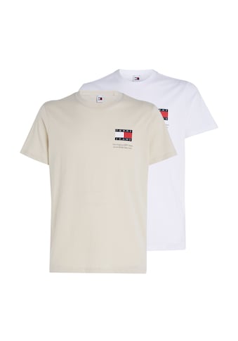 T-Shirt »TJM SLIM 2PACK S/S FLAG DNA TEE«, (Packung, 2er)