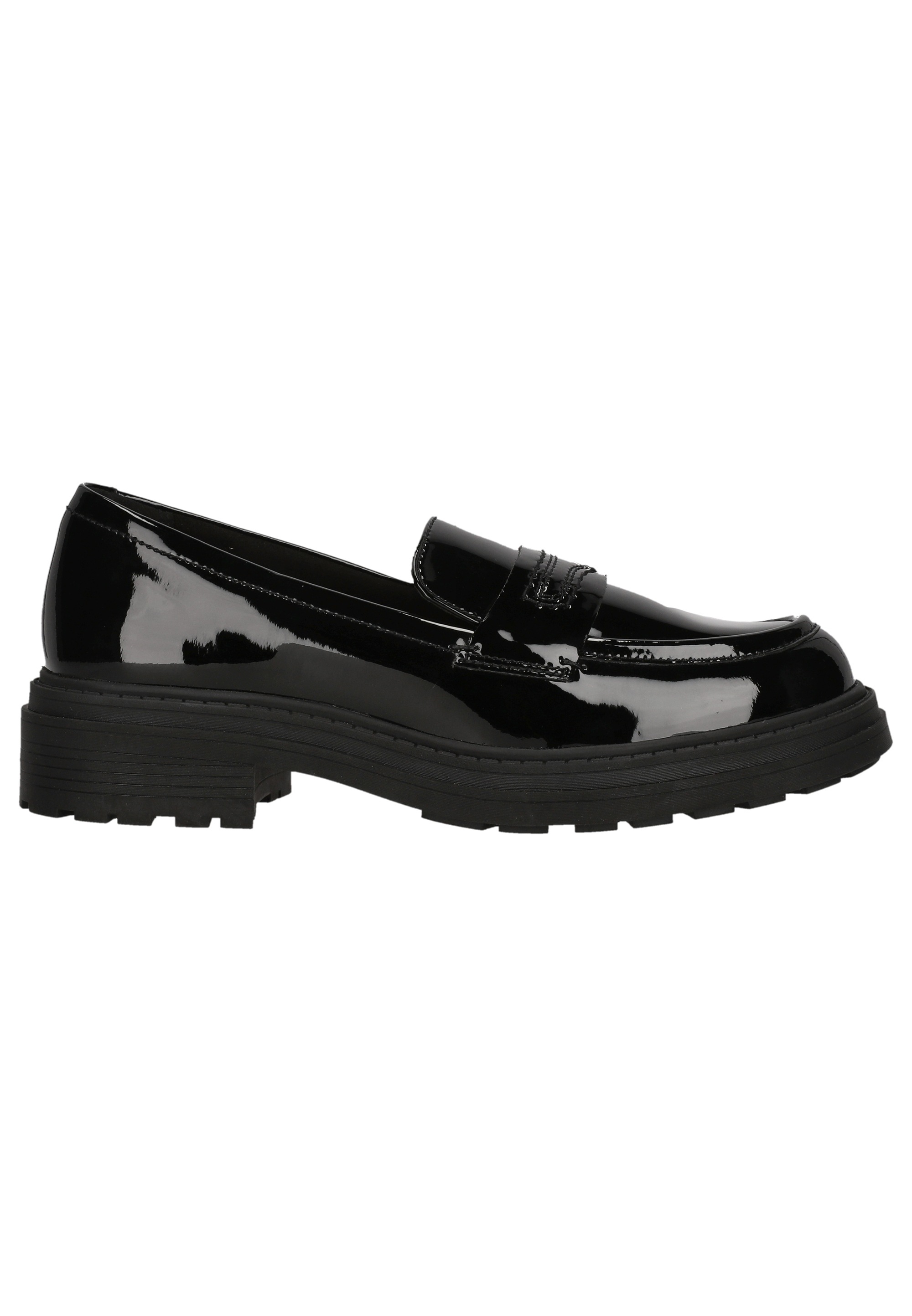 Clarks Slipper »Orinoco3 Edge«, aus hochwertigem, schwarzem Lackleder