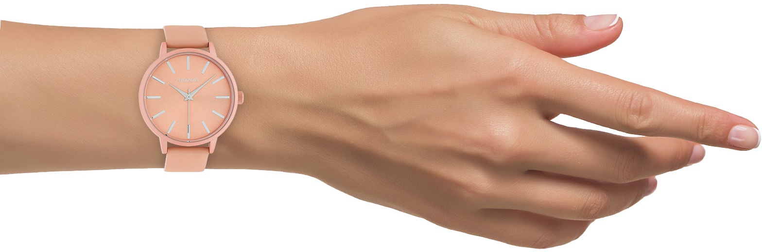 OOZOO Quarzuhr, Armbanduhr, Damenuhr, Lederarmband