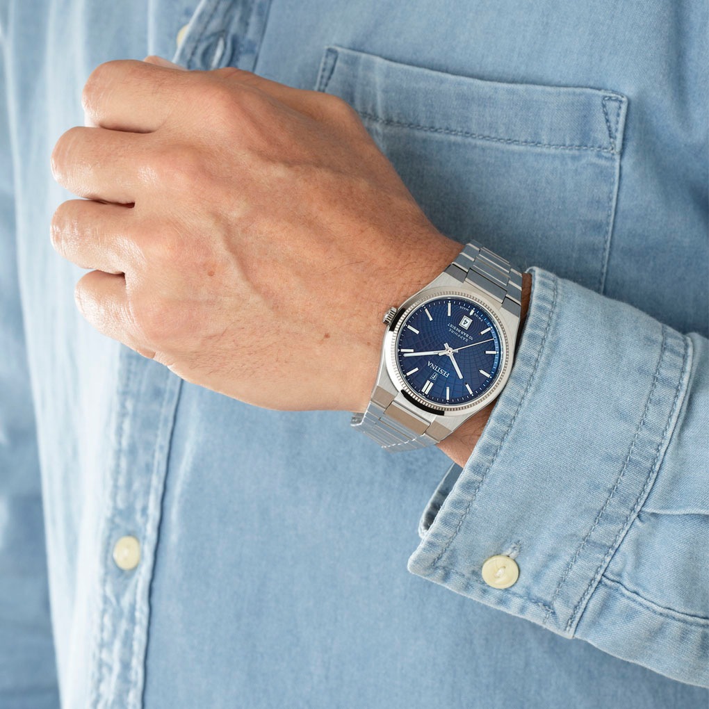 Festina Quarzuhr »Rivé Collection«, Armbanduhr, Damenuhr, Herrenuhr, Swiss Made, Edelstahlarmband, analog