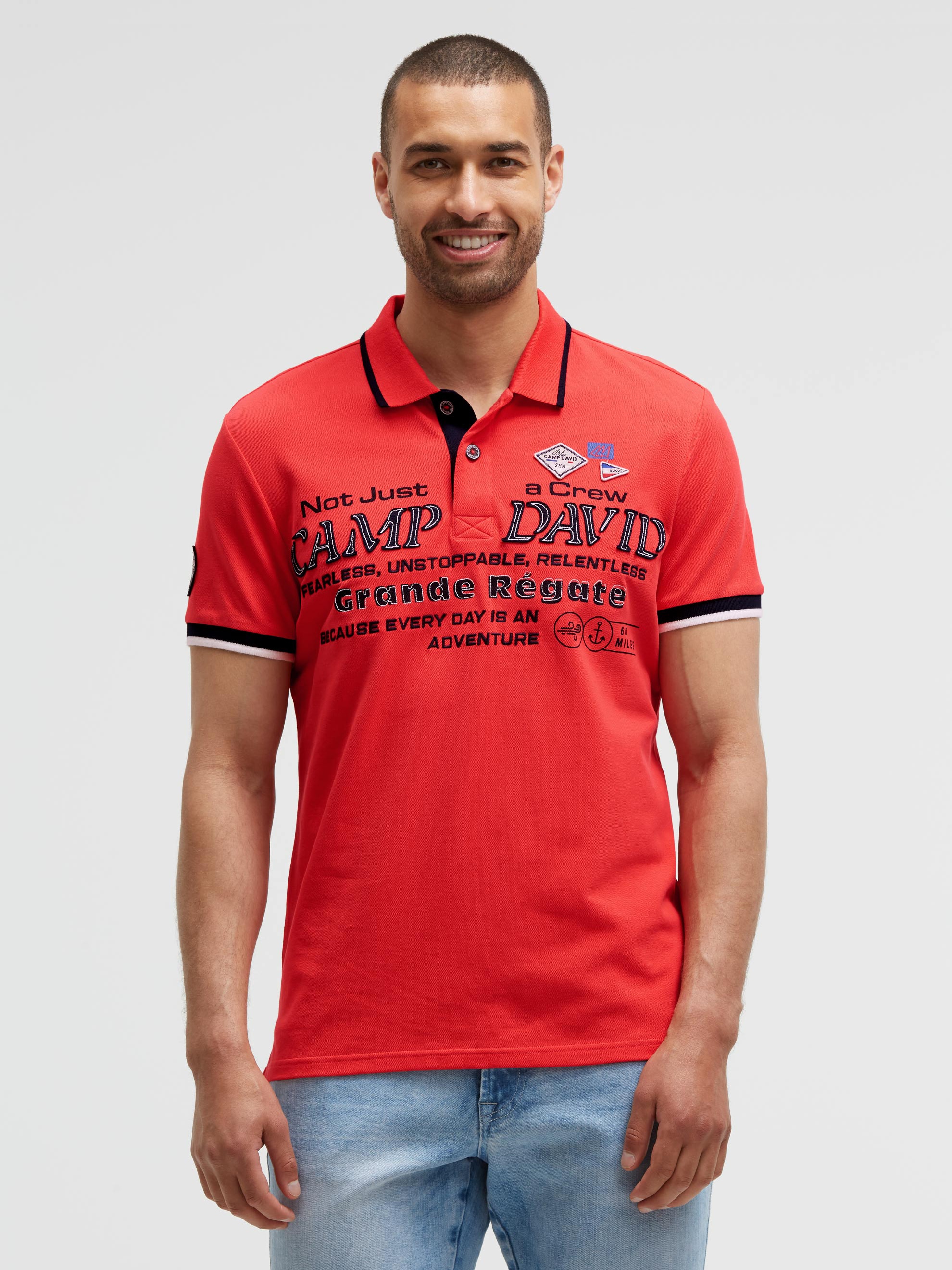 CAMP DAVID Poloshirt mit Baumwolle
