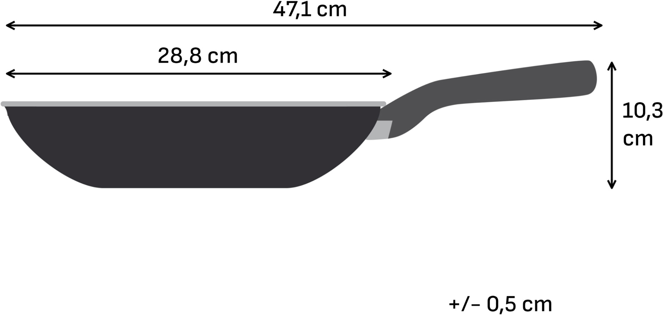 Tefal Wok »Excell'Cook« Aluminium 1 tlg. leistungsstarke Antihaftbeschichtung, Induktion, metallspatelsicher