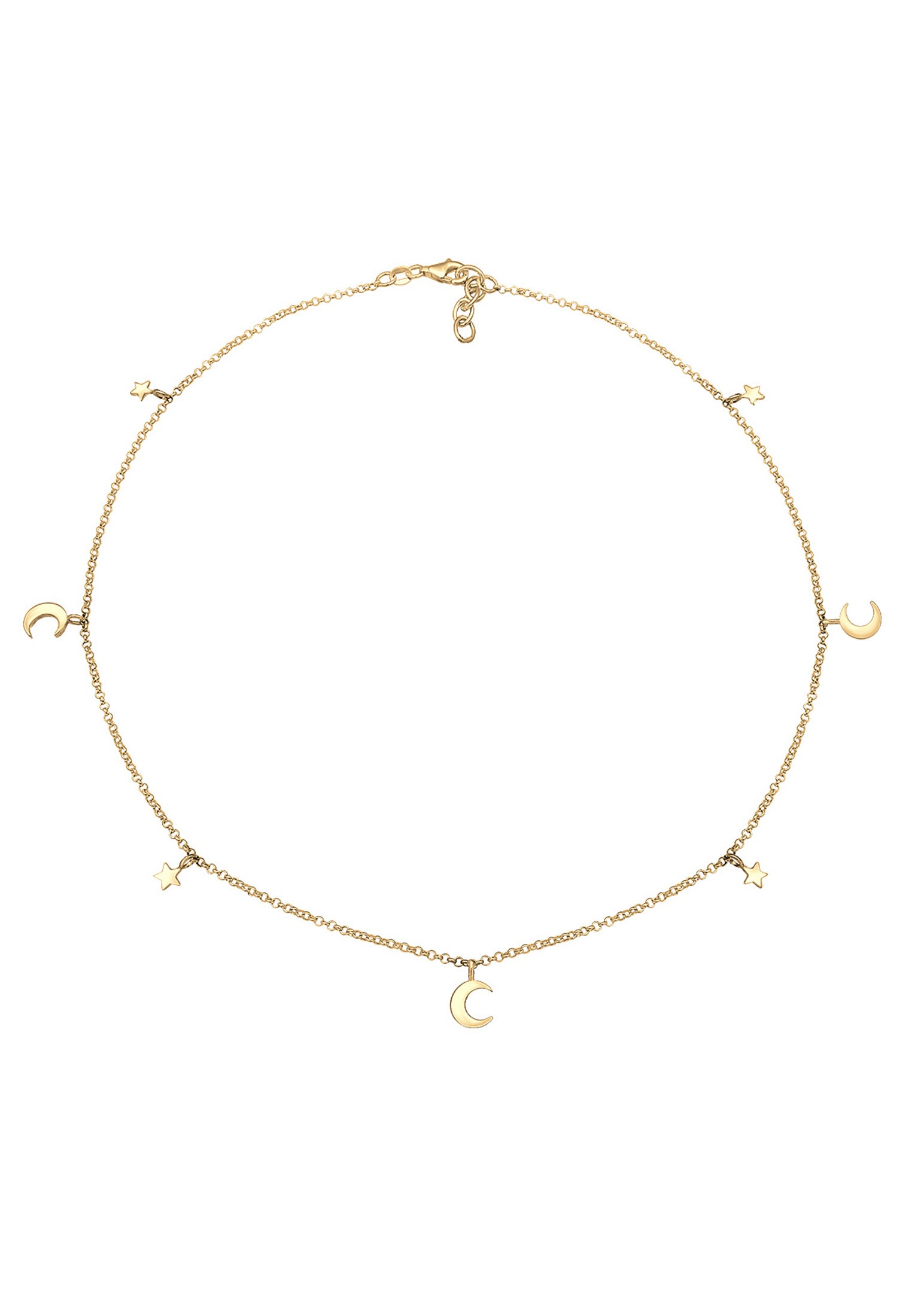 Elli Kette mit Anhänger »Sterne und Halbmond Astro Anhänger 925 Silber«
