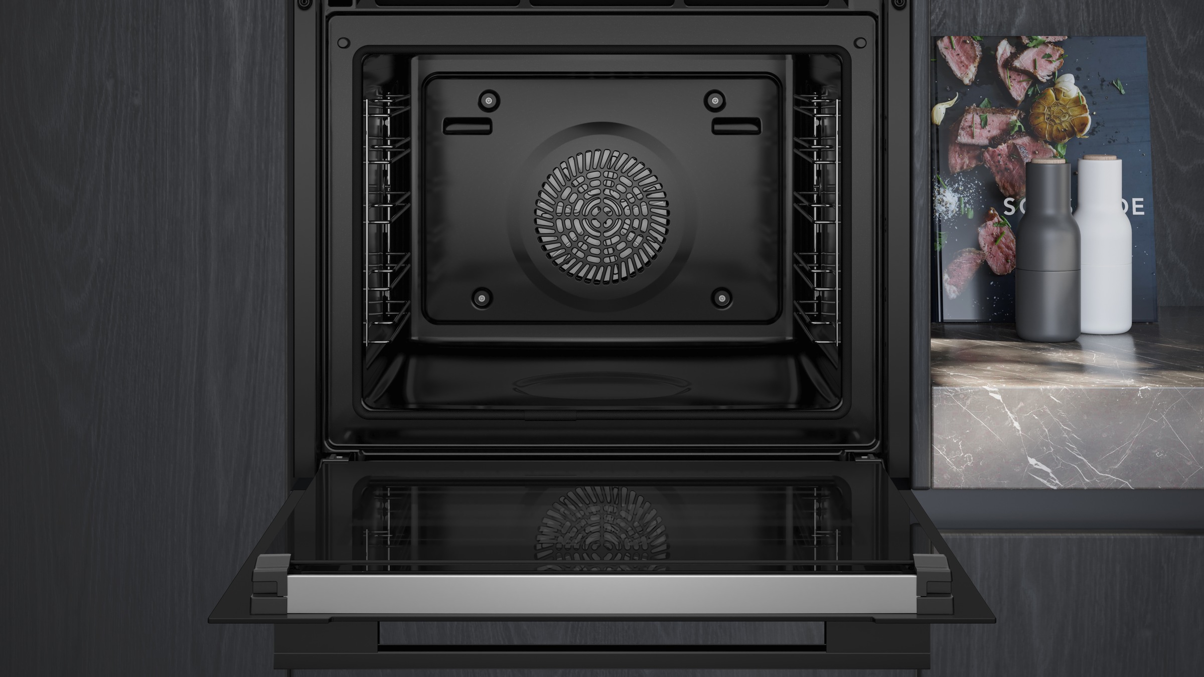 SIEMENS Pyrolyse Backofen iQ700 »HB776G1M1« mit Teleskopauszug nachrüstbar