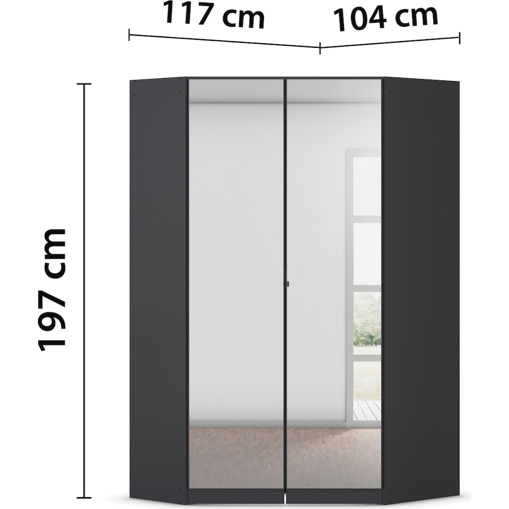 rauch Eckkleiderschrank »Costa«, mit Spiegelfront