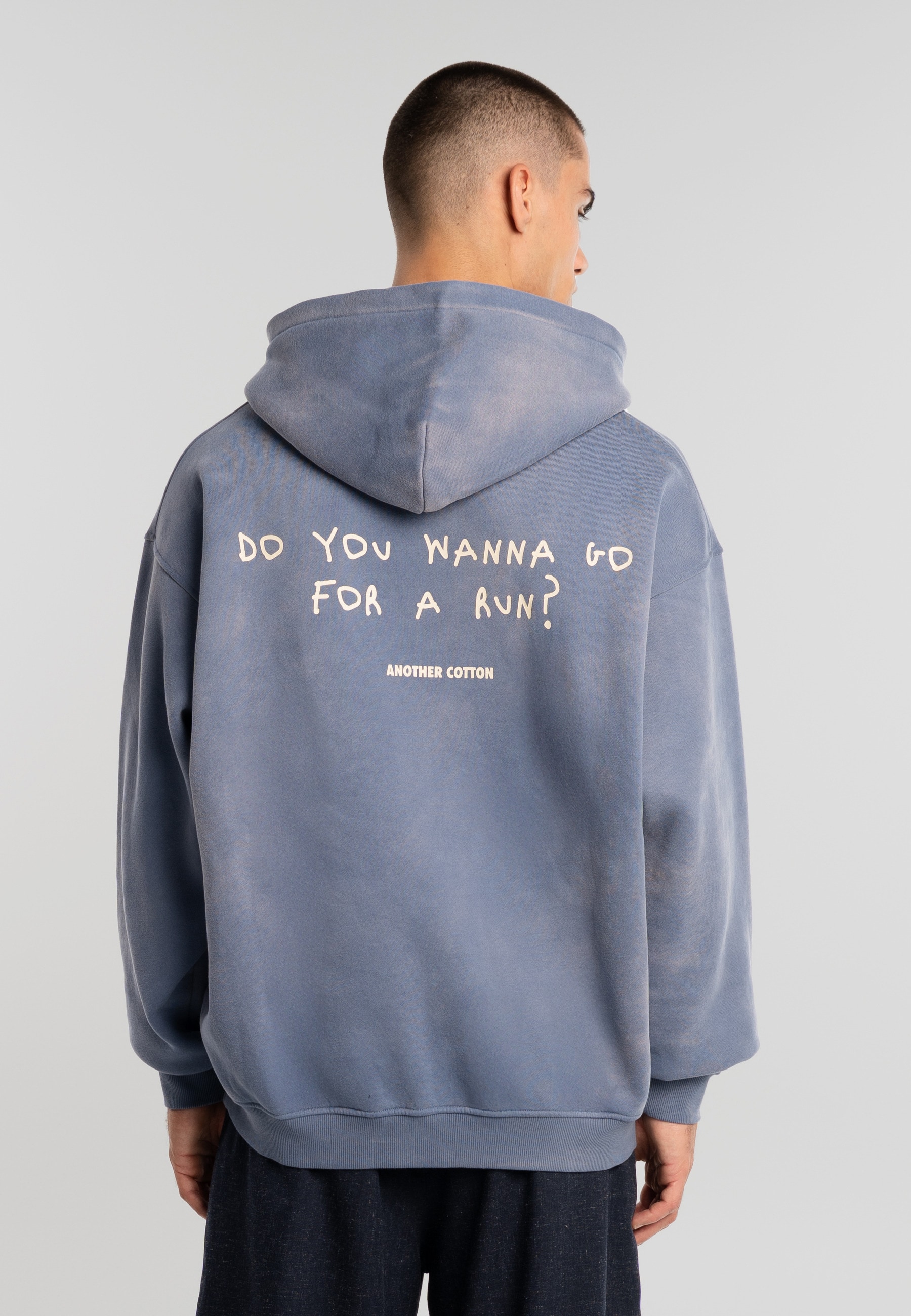 Another Cotton Lab Rundhalspullover »Another Cotton Lab Wanna Go Washed Hoodie« 1