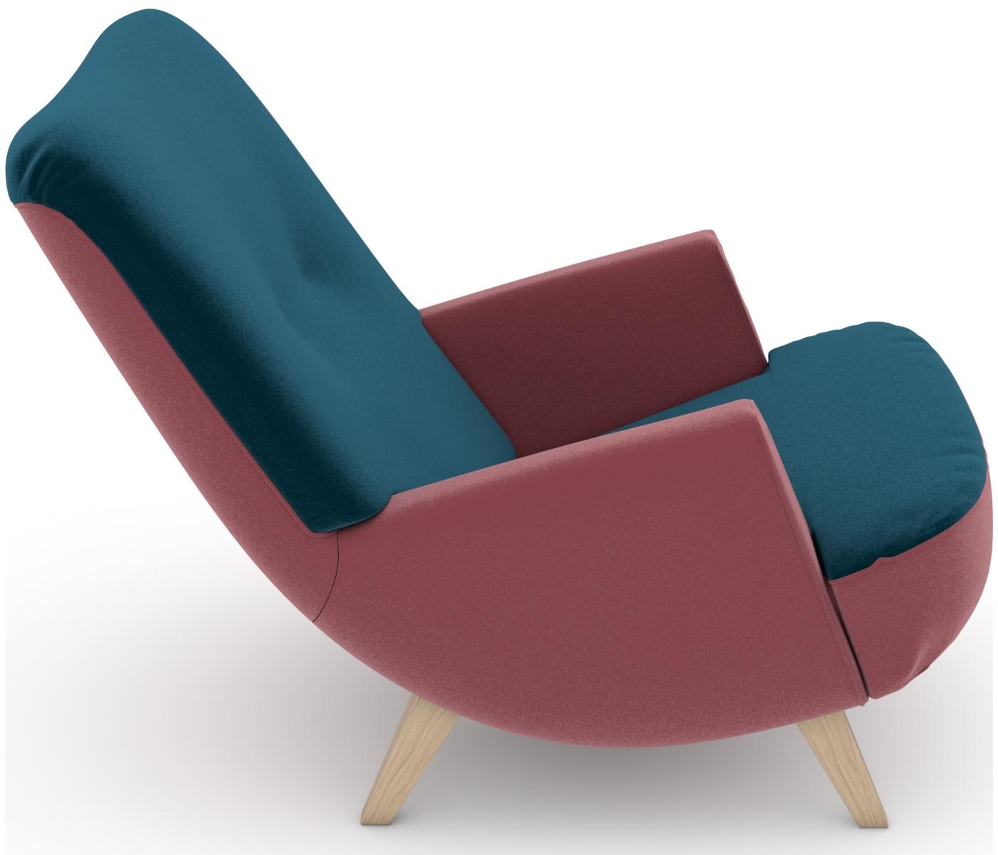 Max Winzer® Loungesessel »build-a-chair Borano außergewöhnlicher Sessel, tolle Farbkombinationen«, modern im Retrolook, zum Selbstgestalten