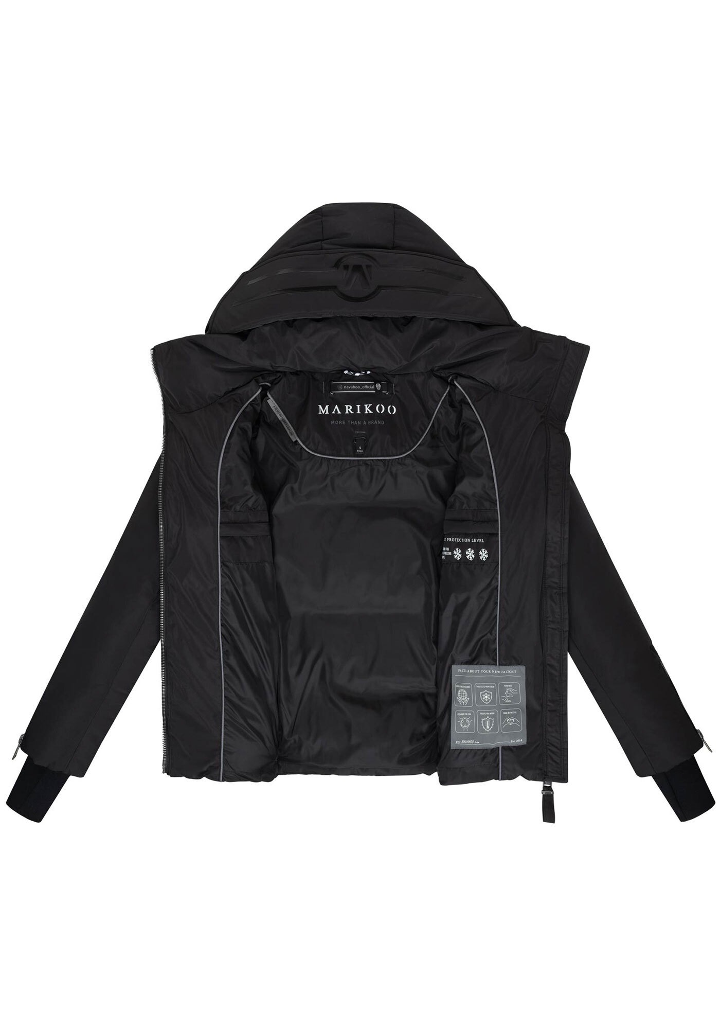 Marikoo Winterjacke »Aleynaa«, Winterjacke mit Taillengürtel