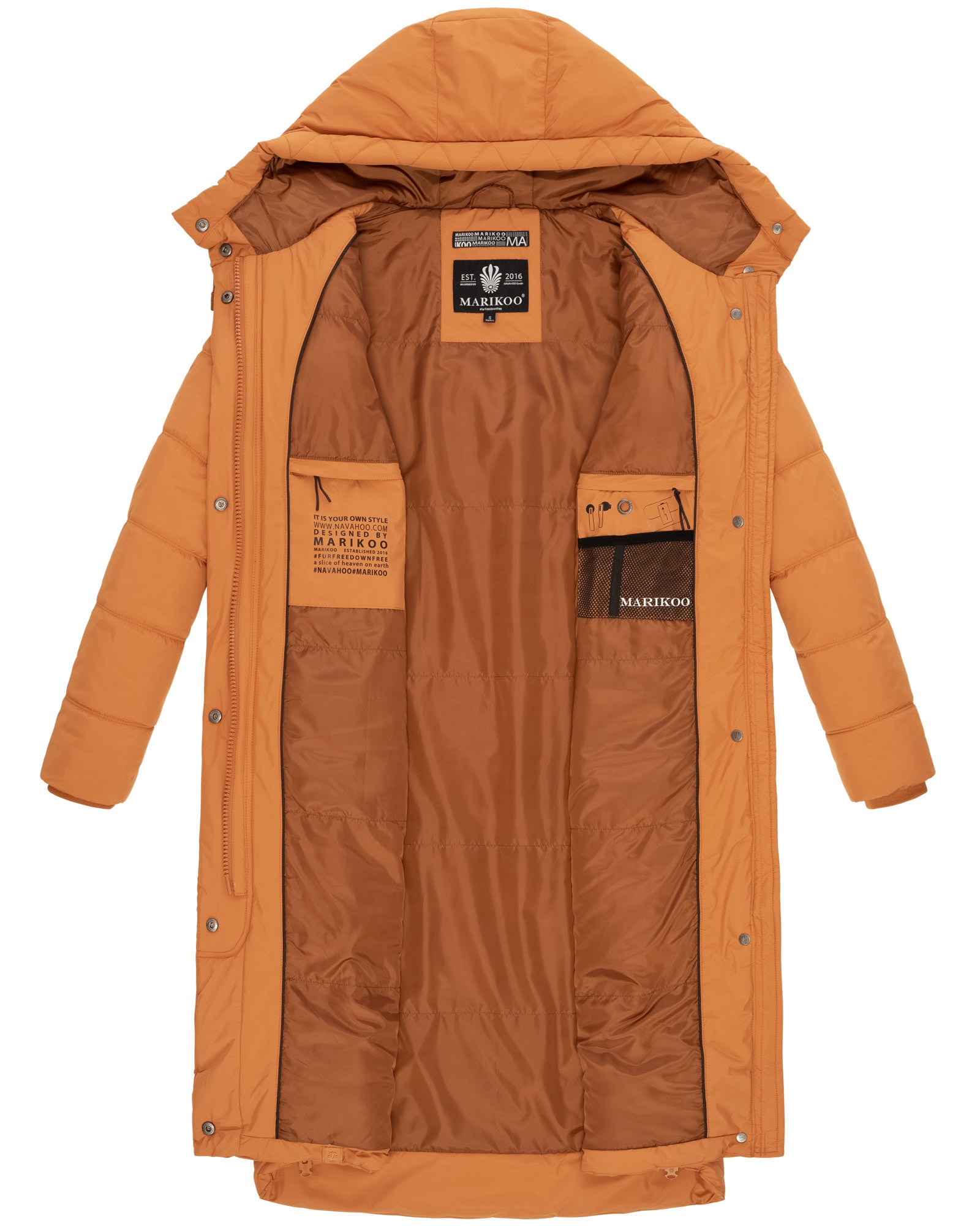 Winterjacke Kapuze mit | kaufen Mantel Marikoo BAUR langer für »Soranaa«, Winter