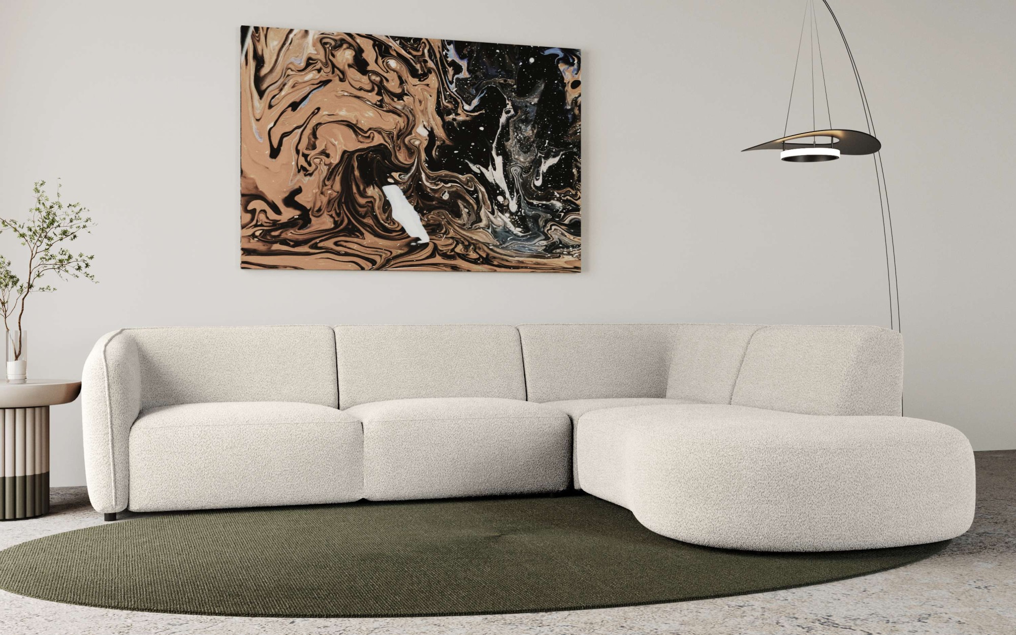 andas Ecksofa »Ostrup«, schlichtes modernes Design, in verschiedenen Farben