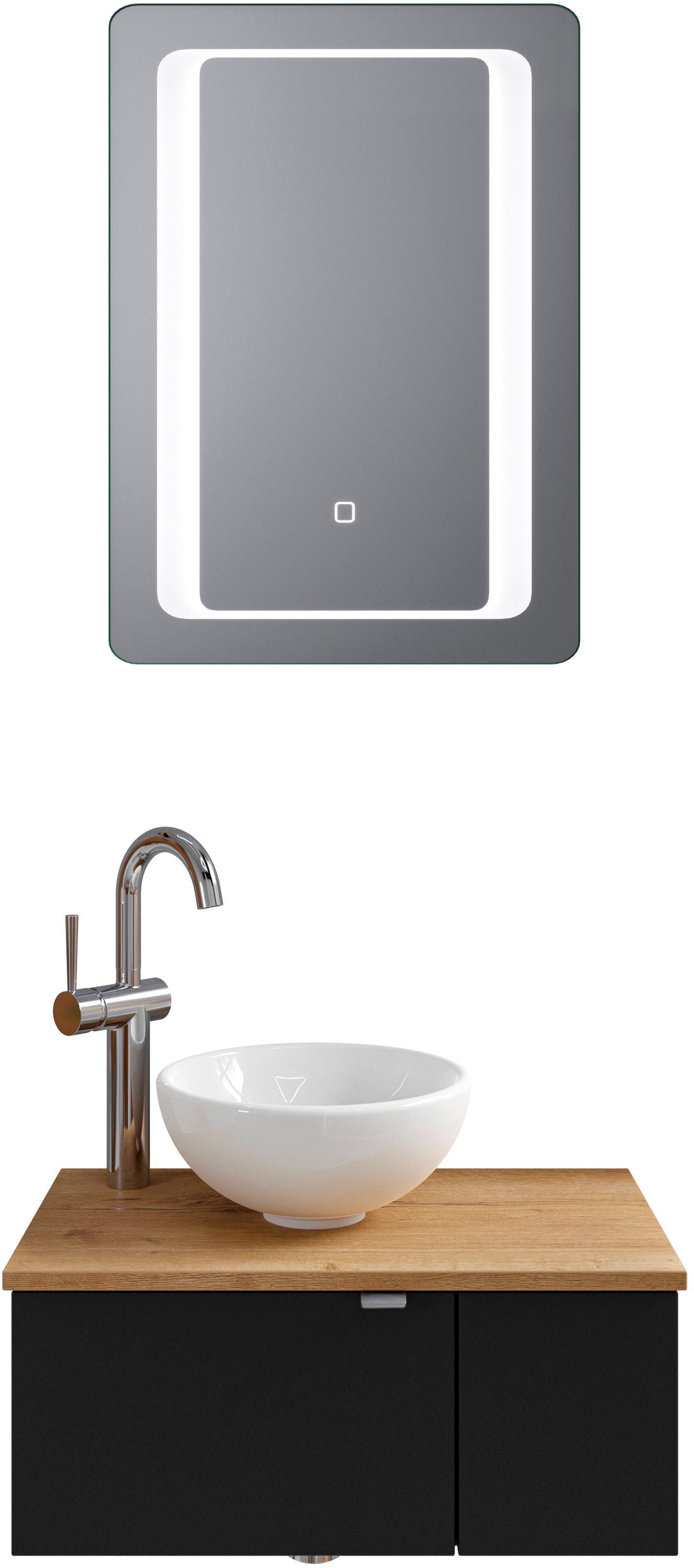 Saphir Badmöbel-Set "Serie 6915" 4 Stk. tlg. Gäste-Bad, 61 cm breit, mit LE günstig online kaufen