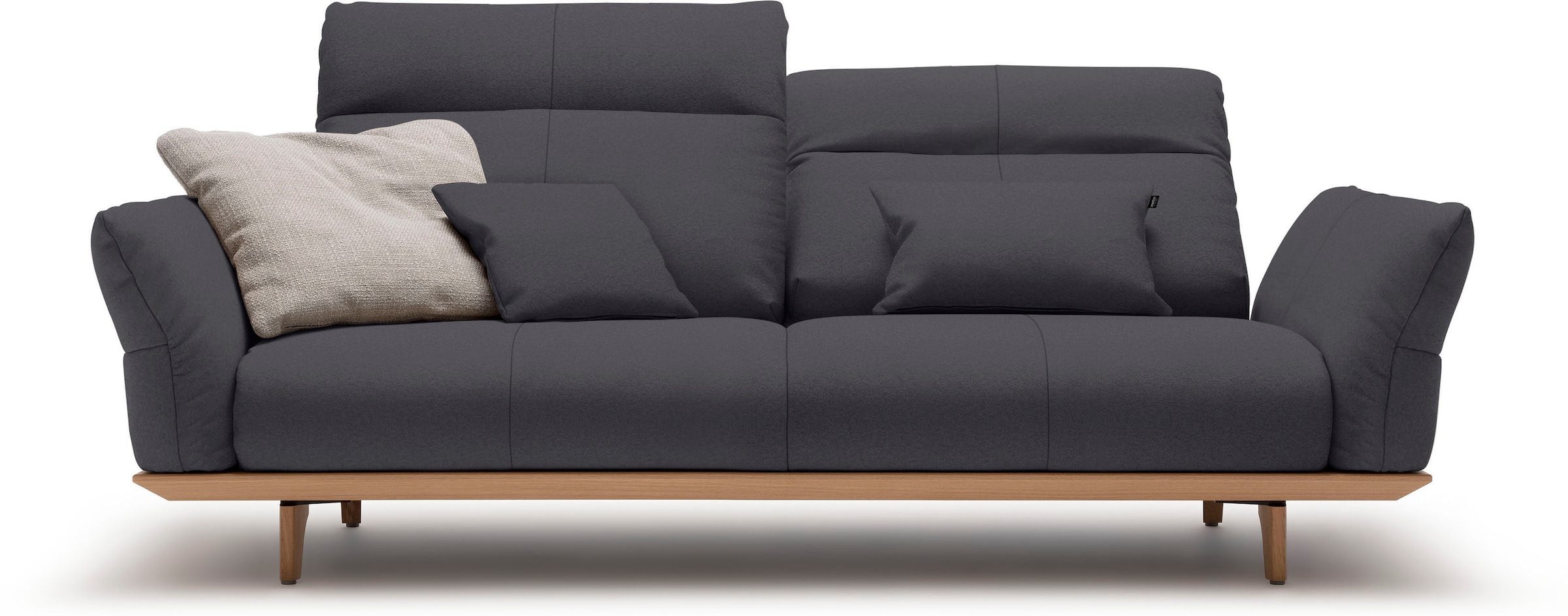 Creation BY ROLF BENZ 3-Sitzer "CR.460, Designsofa mit verstellbarer Rückenlehne, extra bequem," Sockel in Eiche, Füße Eiche natur, Breite 208 cm