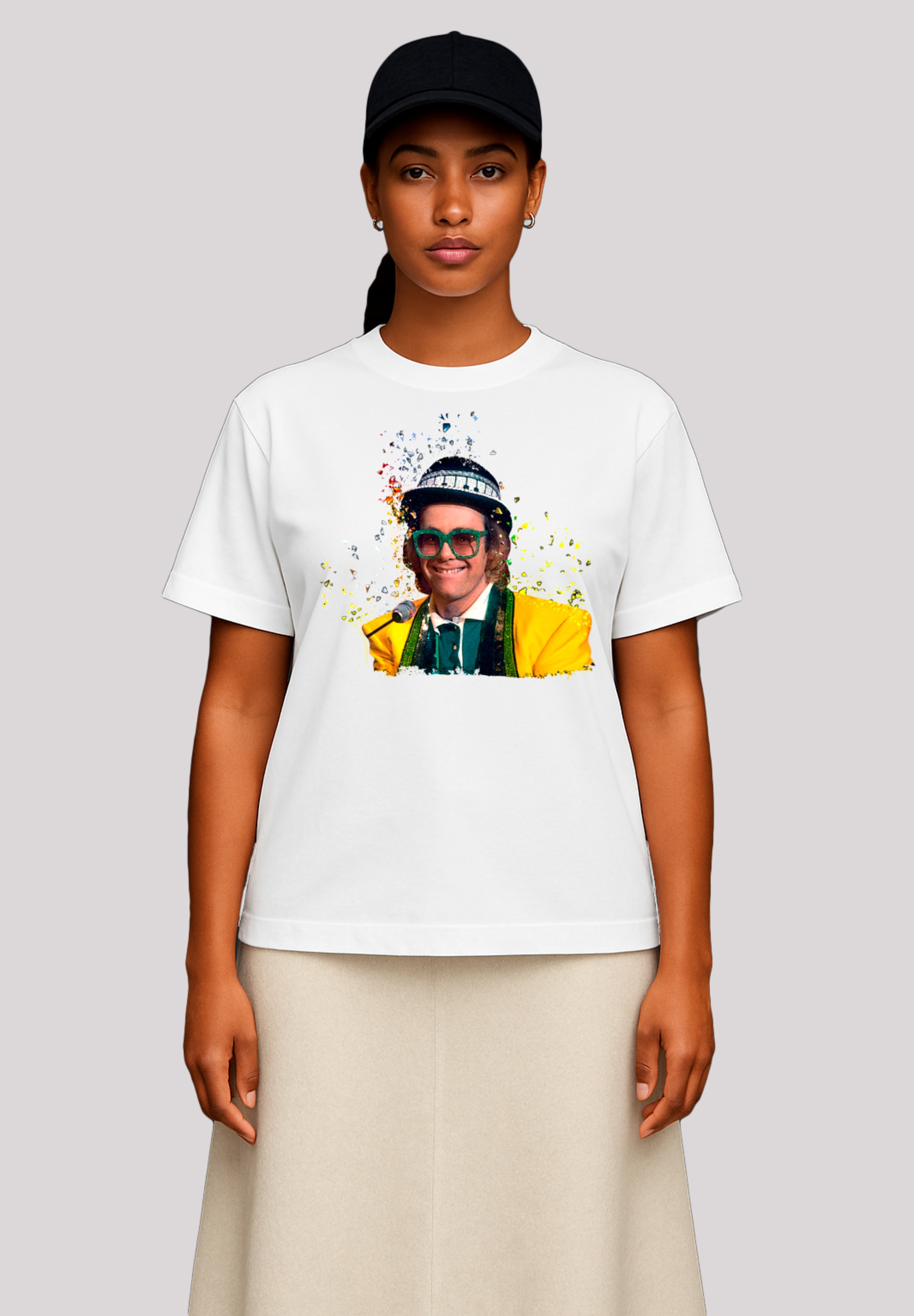 F4NT4STIC T-Shirt "TV Times Elton John At The Piano 1977", Premium Qualität günstig online kaufen