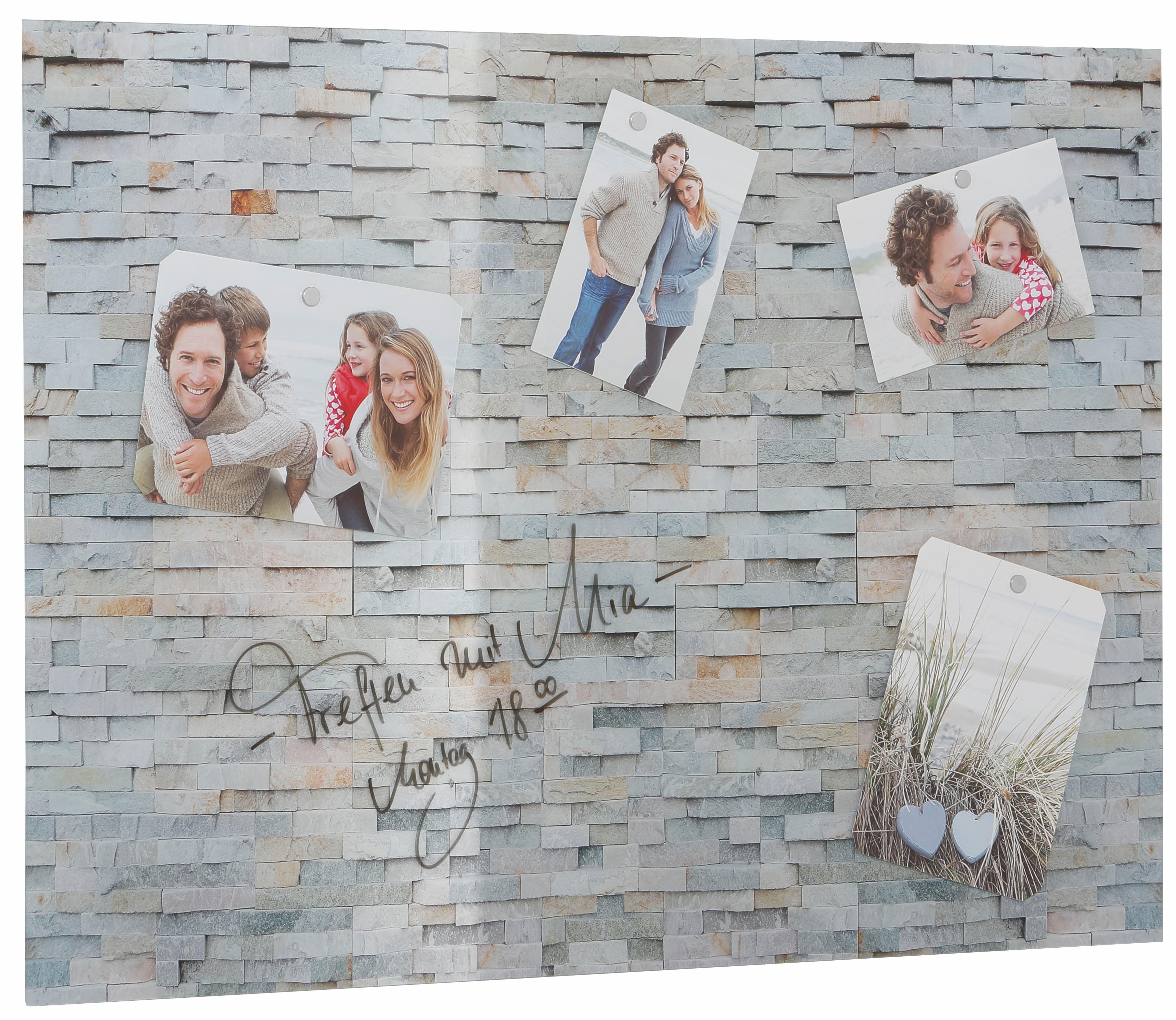 OTTO home Magnettafel "Stone Wall" Memoboard, Acrylglas, Stein, magnetisch, Tafel
