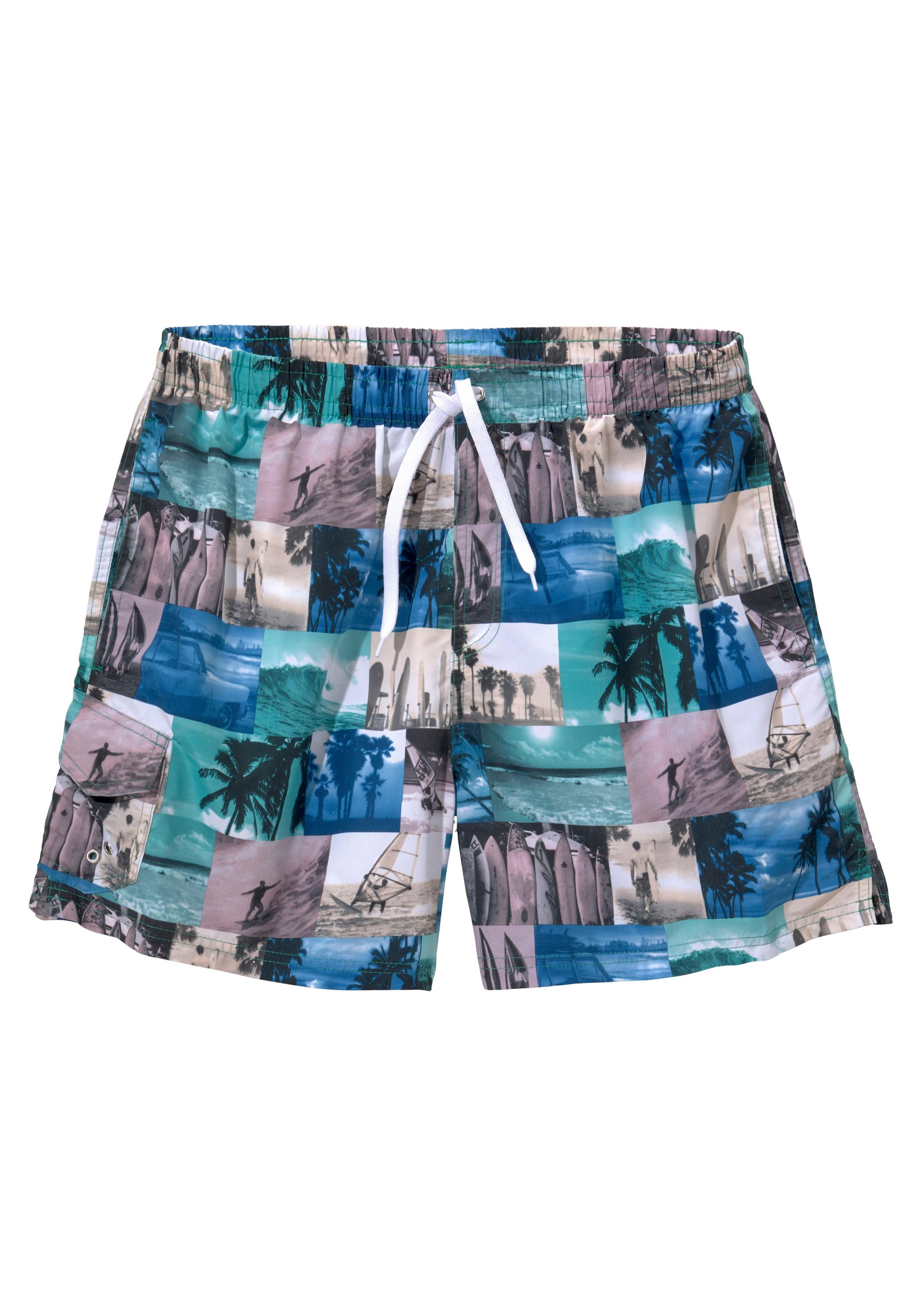 Buffalo Badeshorts mit Fotoprint in 2 Längen