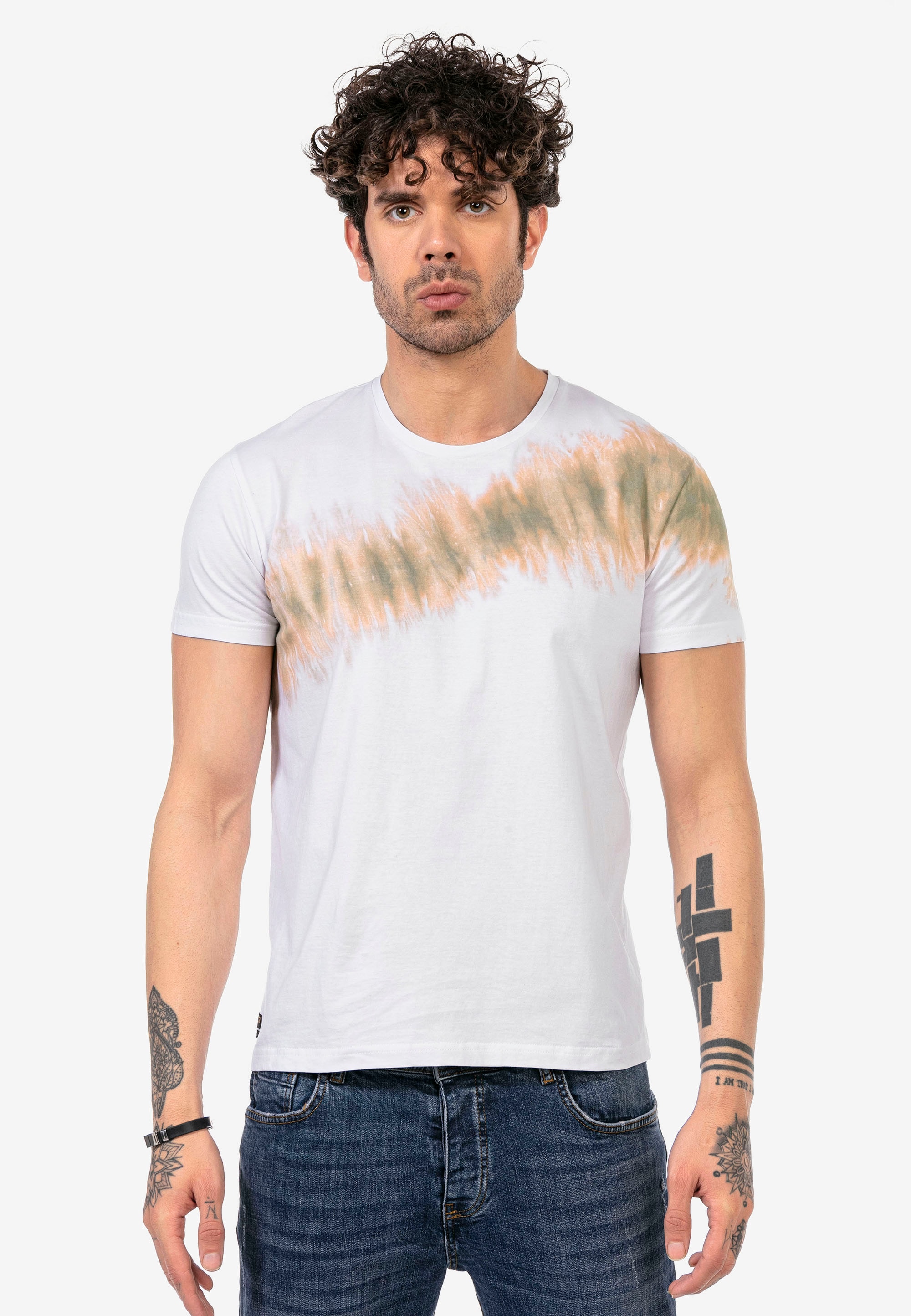 T-Shirt »Surprise«, in trendigem Batik-Design