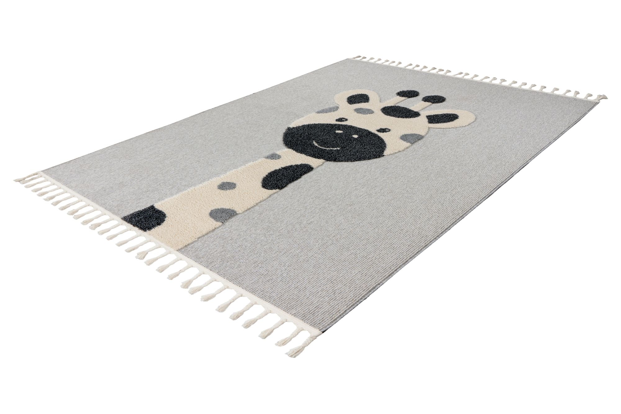 Kayoom Kinderteppich »Modena 417« rechteckig 11 mm Höhe auch in rund, Kurzflor, Hoch Tief, mit Fransen