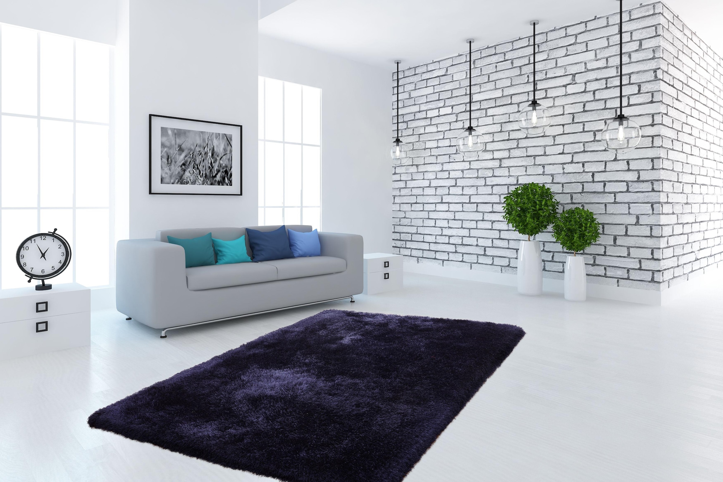 Kayoom Hochflor-Teppich »Cosy«, rechteckig, 80 mm Höhe, Besonders weiche Microfaser, dichter hochwertiger Langflor, Wohnzimmer