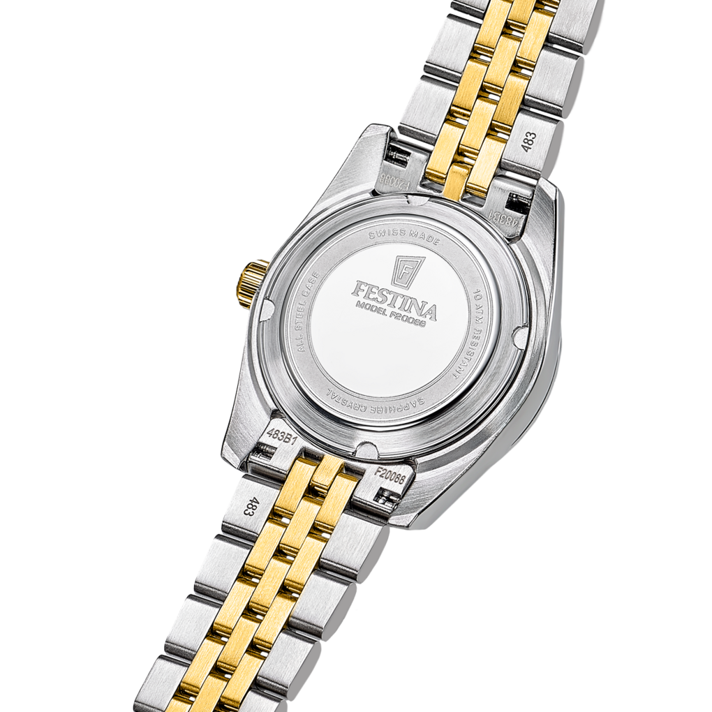Festina Quarzuhr »Classic Steel« Armbanduhr, Damenuhr, Swiss Made, Edelstahlarmband, analog, Tag