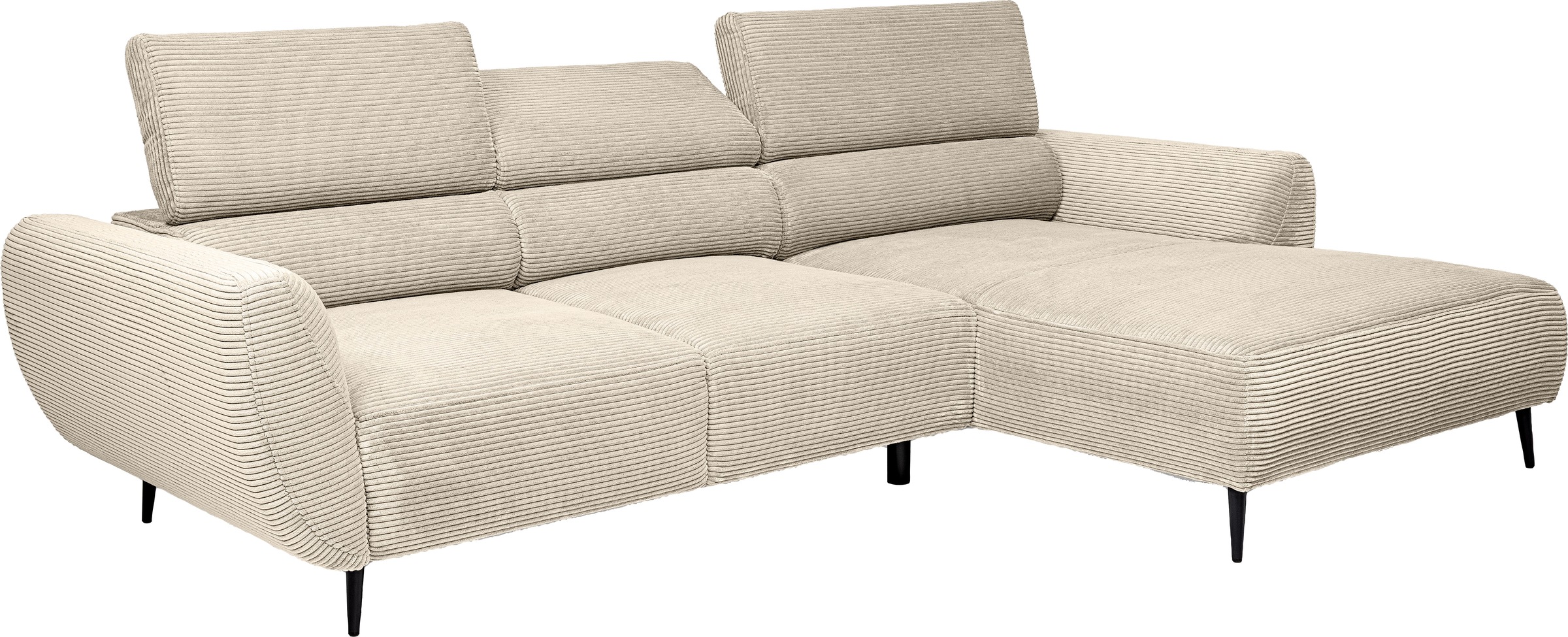 WERK2 Ecksofa »Alisson, mit elektrischer Sitztiefenverstellung, L-Form, Breite 277 cm«, Alisson – flexibler Komfort mit modernem Design und smarten Details.