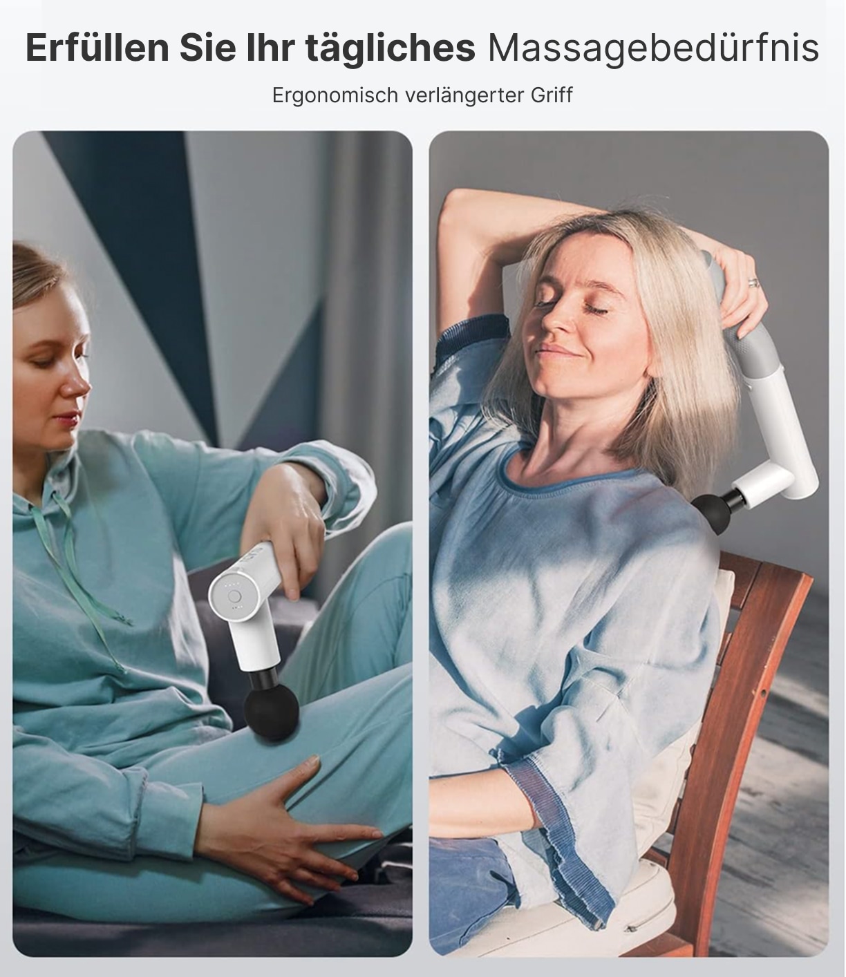 Renpho Massagepistole »Renpho Extend Massage Gun C004« Inkl.Verlängerungsgriff für schwer zu erreichende Stellen