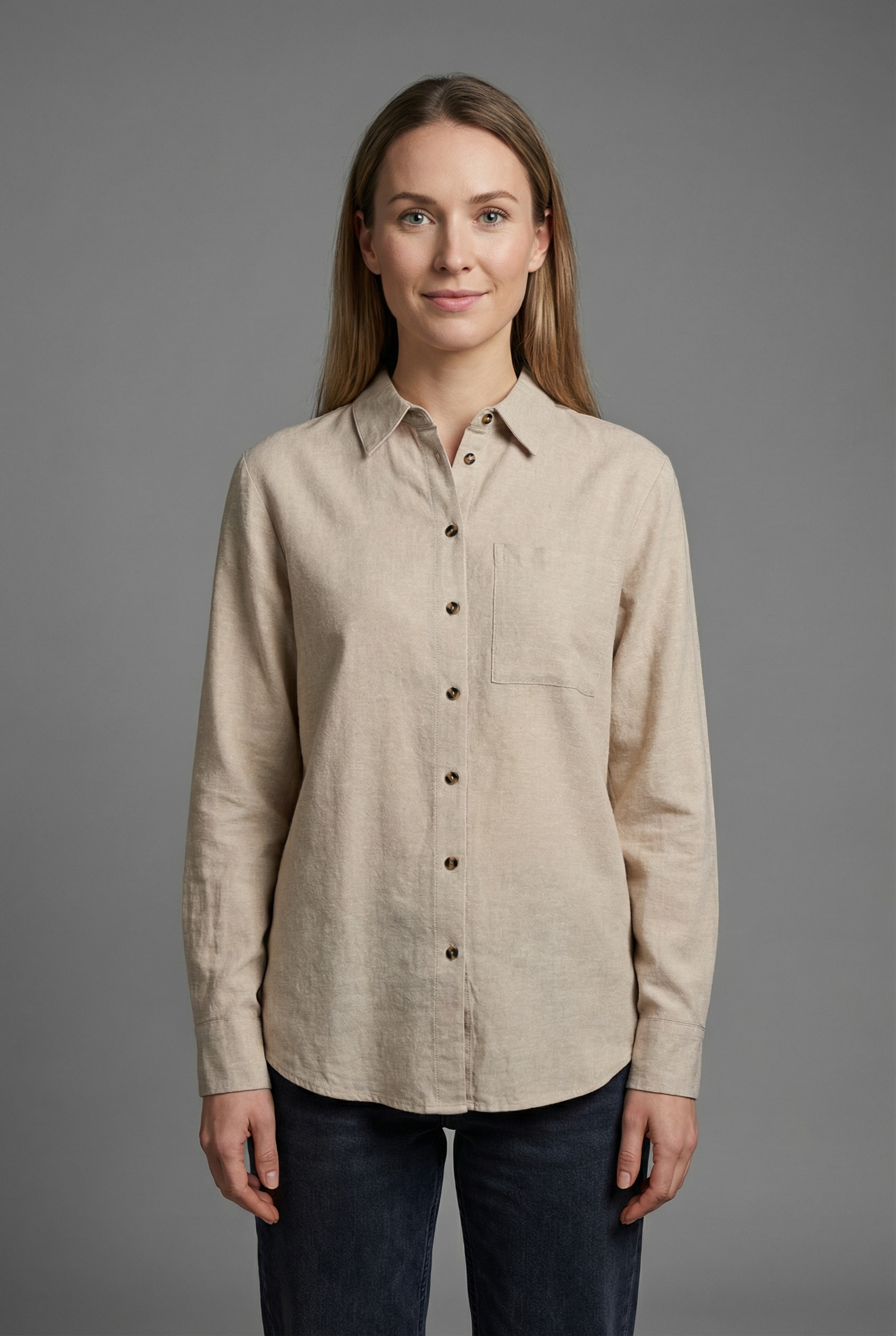 FREEQUENT Hemdbluse "FQLAVA-SH-SIMPLE" aus Leinenmix, mit Brusttasche günstig online kaufen
