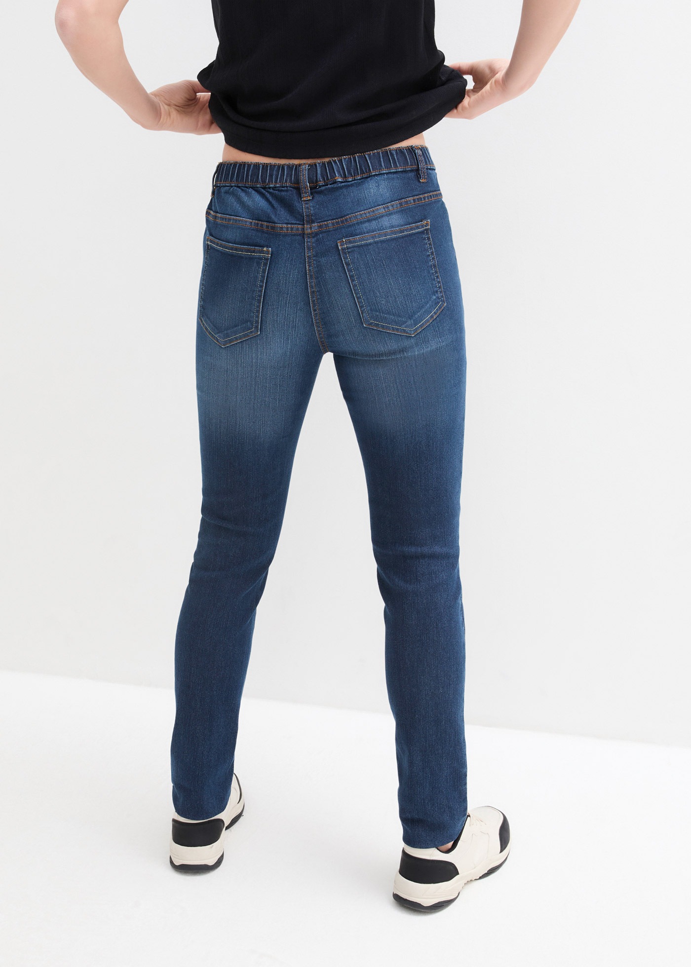 bonprix Jeansjeggings "Jeggings Mid Waist, Bequembund" Slim Fit Passform, M günstig online kaufen