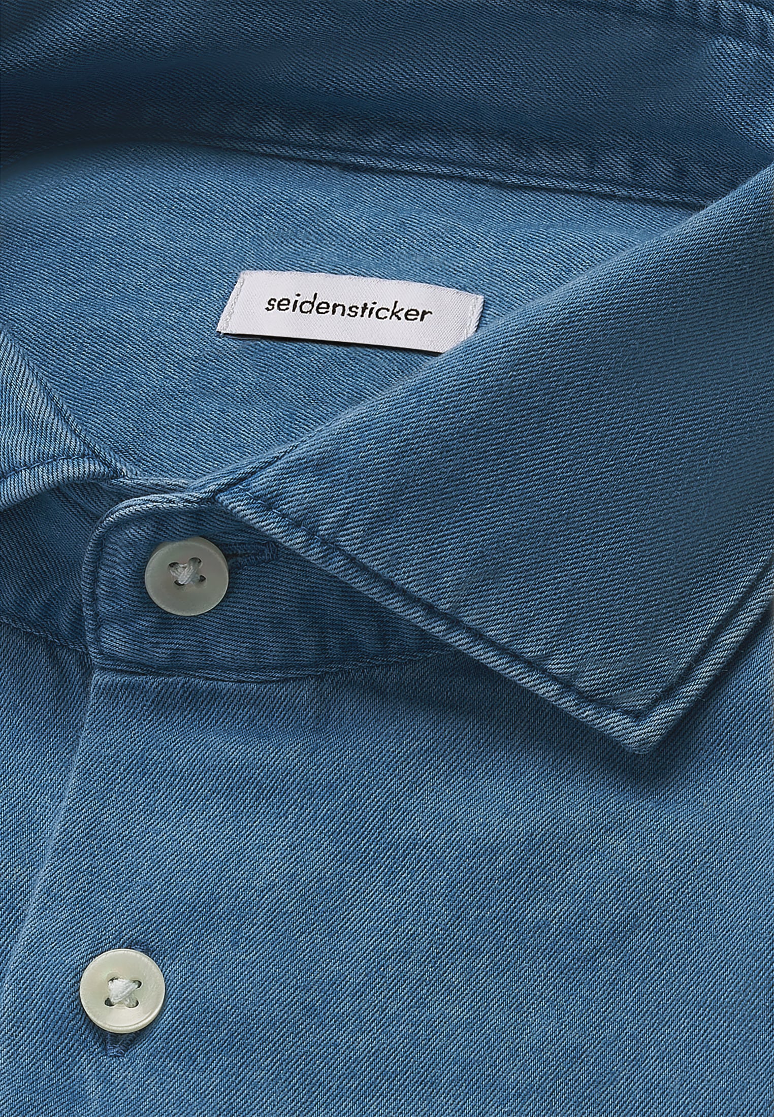 seidenstickerJeanshemd, Regular Kentkragen Denim