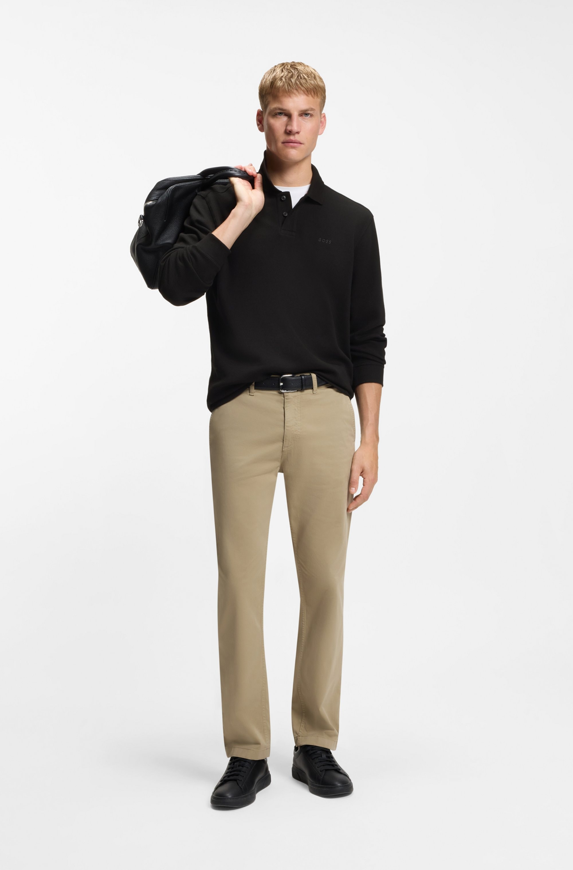 BOSS ORANGE Poloshirt »Petempestolong« mit Knopfleiste