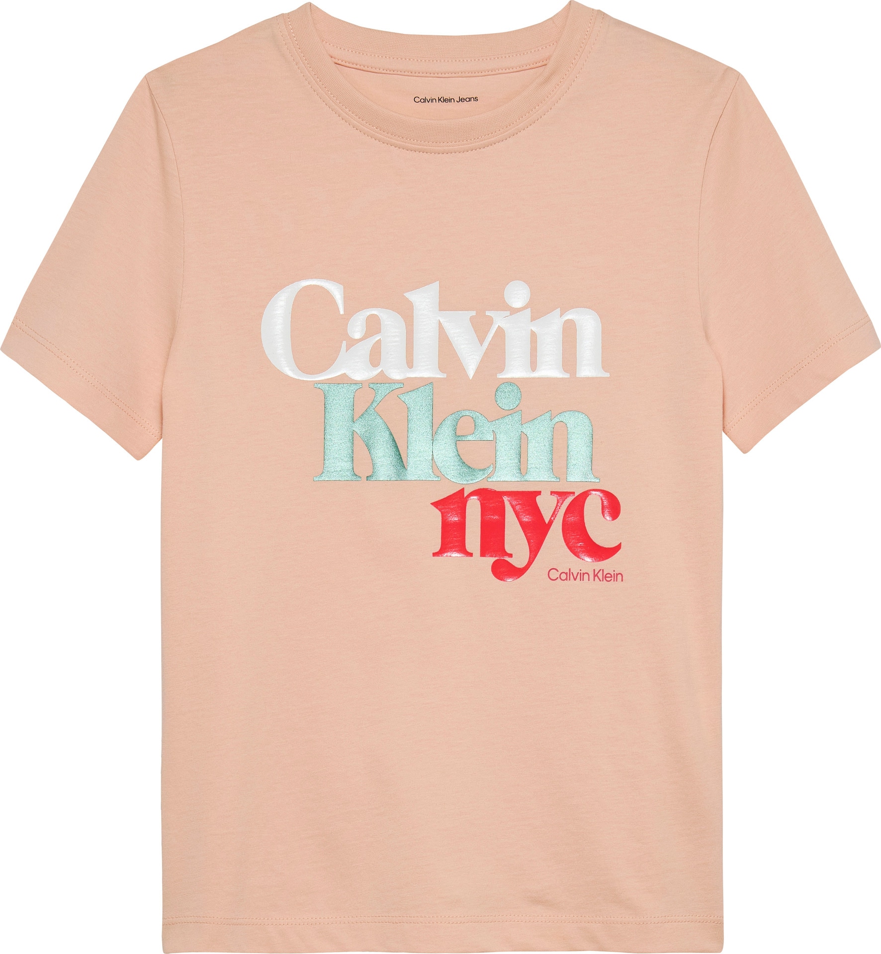 Calvin Klein T-Shirt »PEARL SIGNATURE NYC REGULAR TEE« für Kinder bis 16 Jahre, mit großem Druck