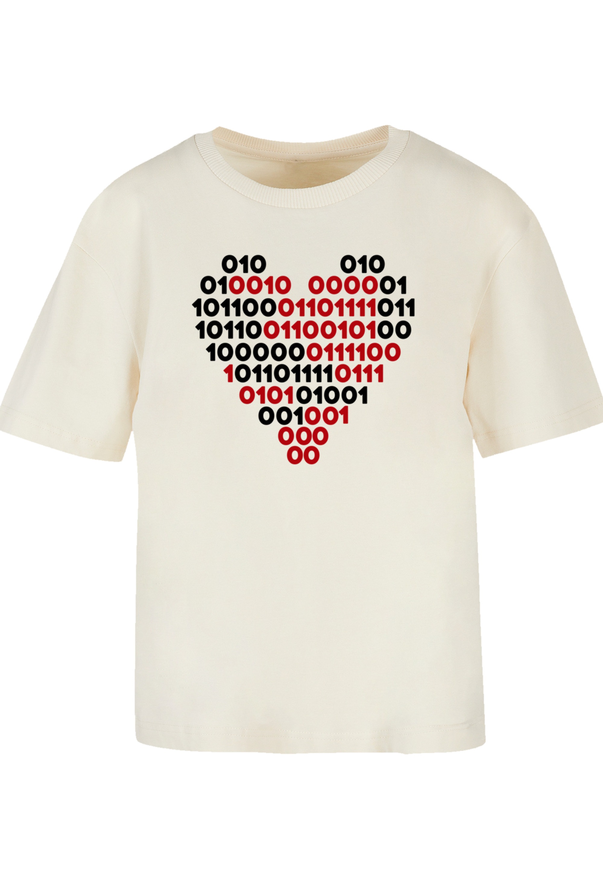 F4NT4STIC T-Shirt »I love you Binary Code Herz«, Premium Qualität