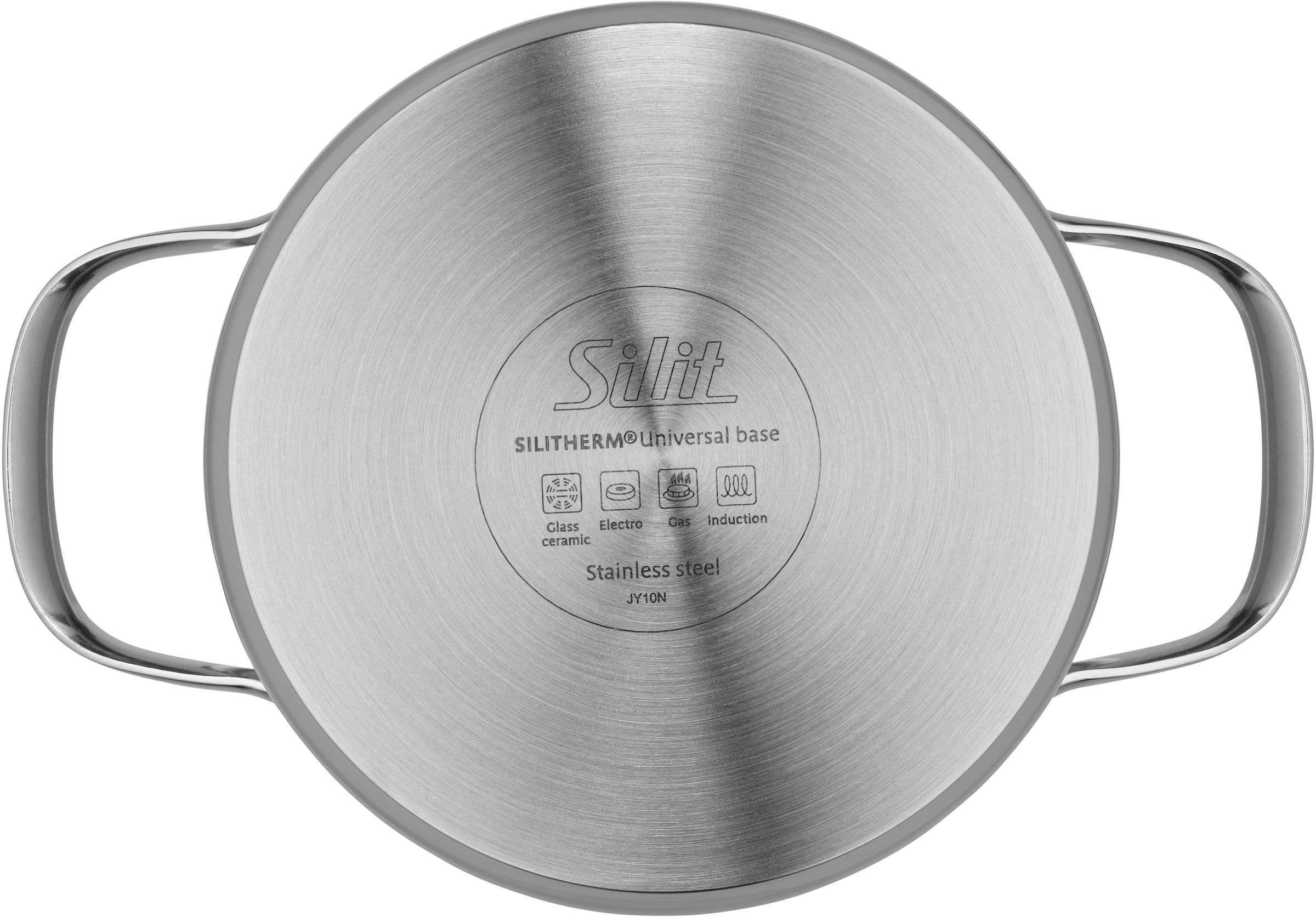 Silit Kochtopf »Achat«, Edelstahl 18/10, (2 tlg.), rostfrei, Silitherm-Allherdboden, induktionsgeeignet