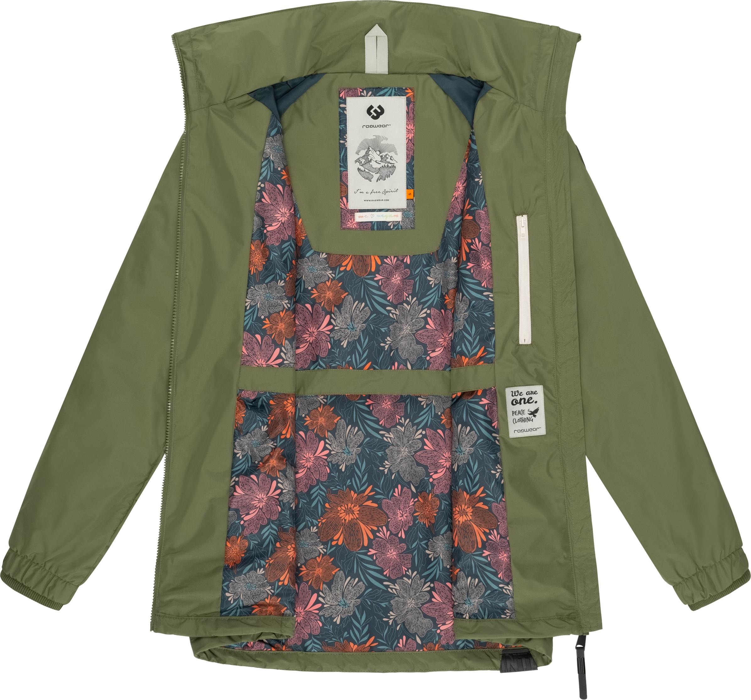 Ragwear Outdoorjacke »Tacy«, ohne Kapuze, wasserdichte Damen Übergangsjacke mit hohem Kragen