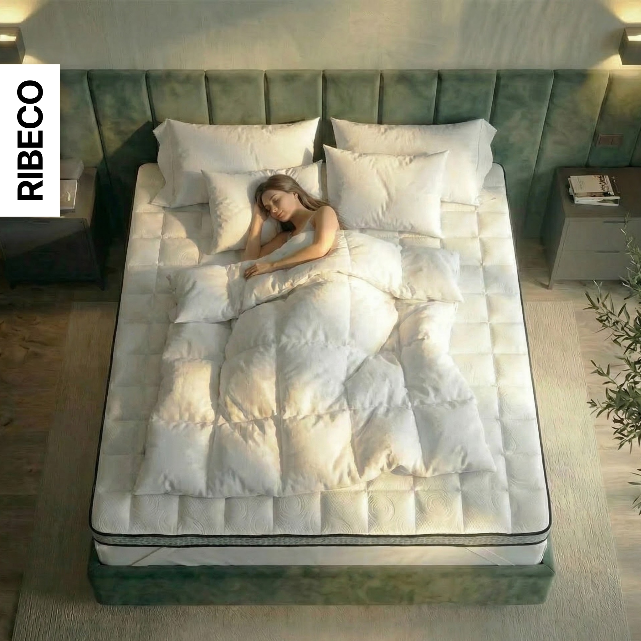 RIBECO Topper »Aaron MAXI, Topper 90x200 cm,180x200 cm« Matratze, Boxspringbett geeignet, ergonomisch, Made in EU
