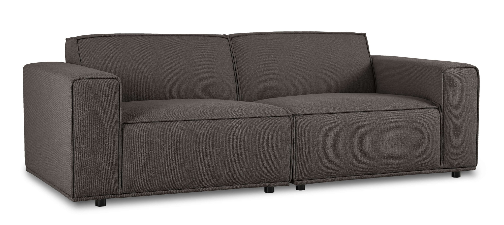 Home affaire 3-Sitzer »Avelin, 228 cm, Chenille, Struktur-Boucle«, mit Wellenunterfederung, Kedernaht, bodentief, Skandi-Design
