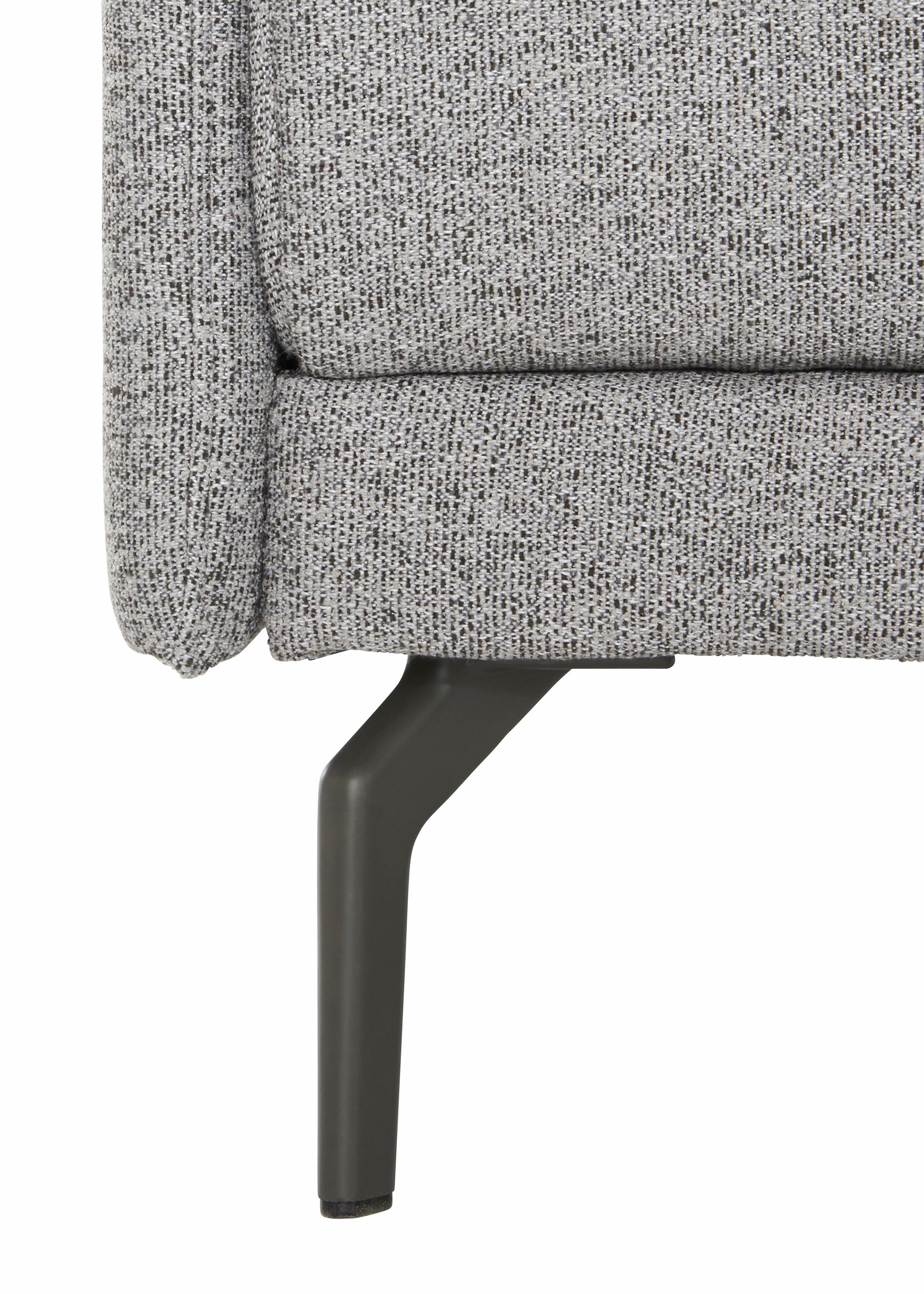 Creation BY ROLF BENZ 3-Sitzer »CR.450, Designsofa, edles Sofa, Loungesofa, Ledersofa, klares Design«, Armlehne sehr schmal, Breite 190 cm, Alugussfuß Umbragrau