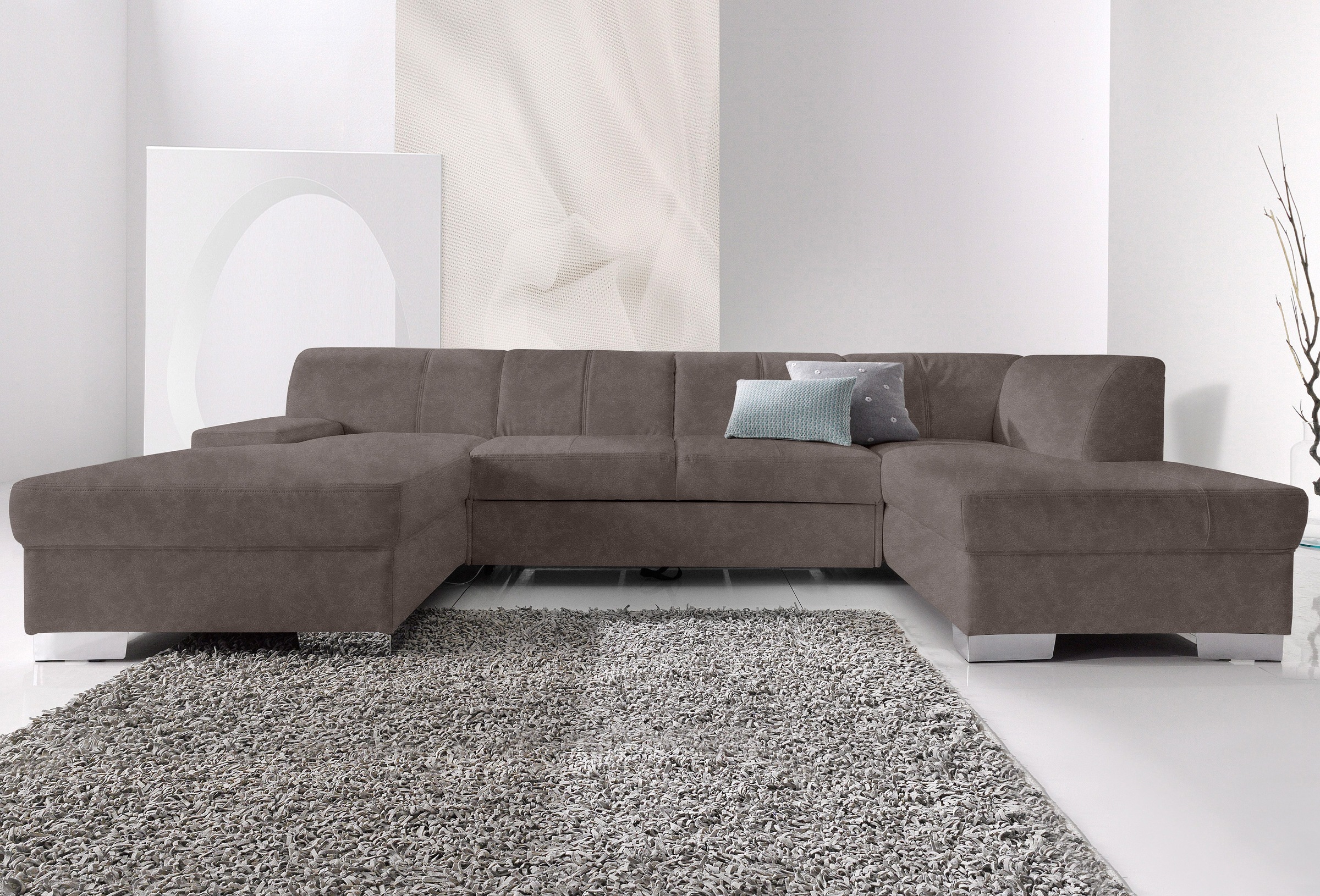 DOMO collection Sofa »Star U-Form« patogi su miegojimo...
