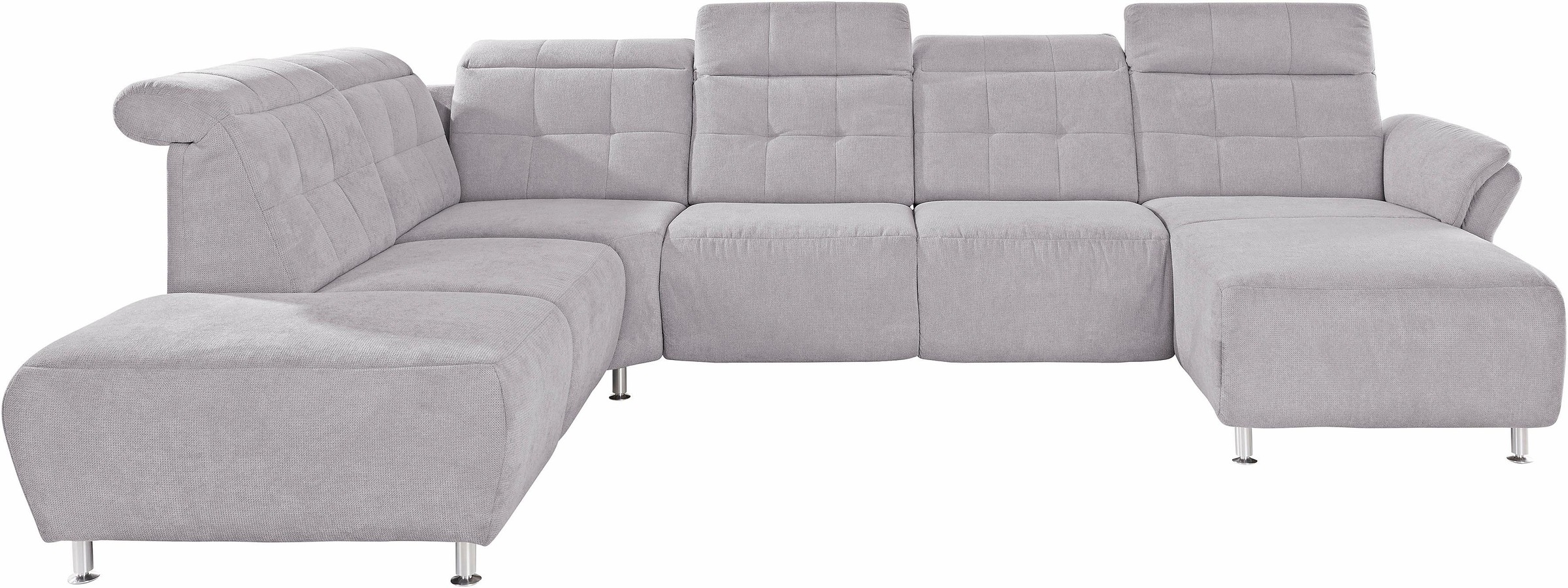 Places of Style Wohnlandschaft »Manhattan U-Form«, 2 Sitze mit elektrischer Relaxfunktion, verstellbare Armlehnen