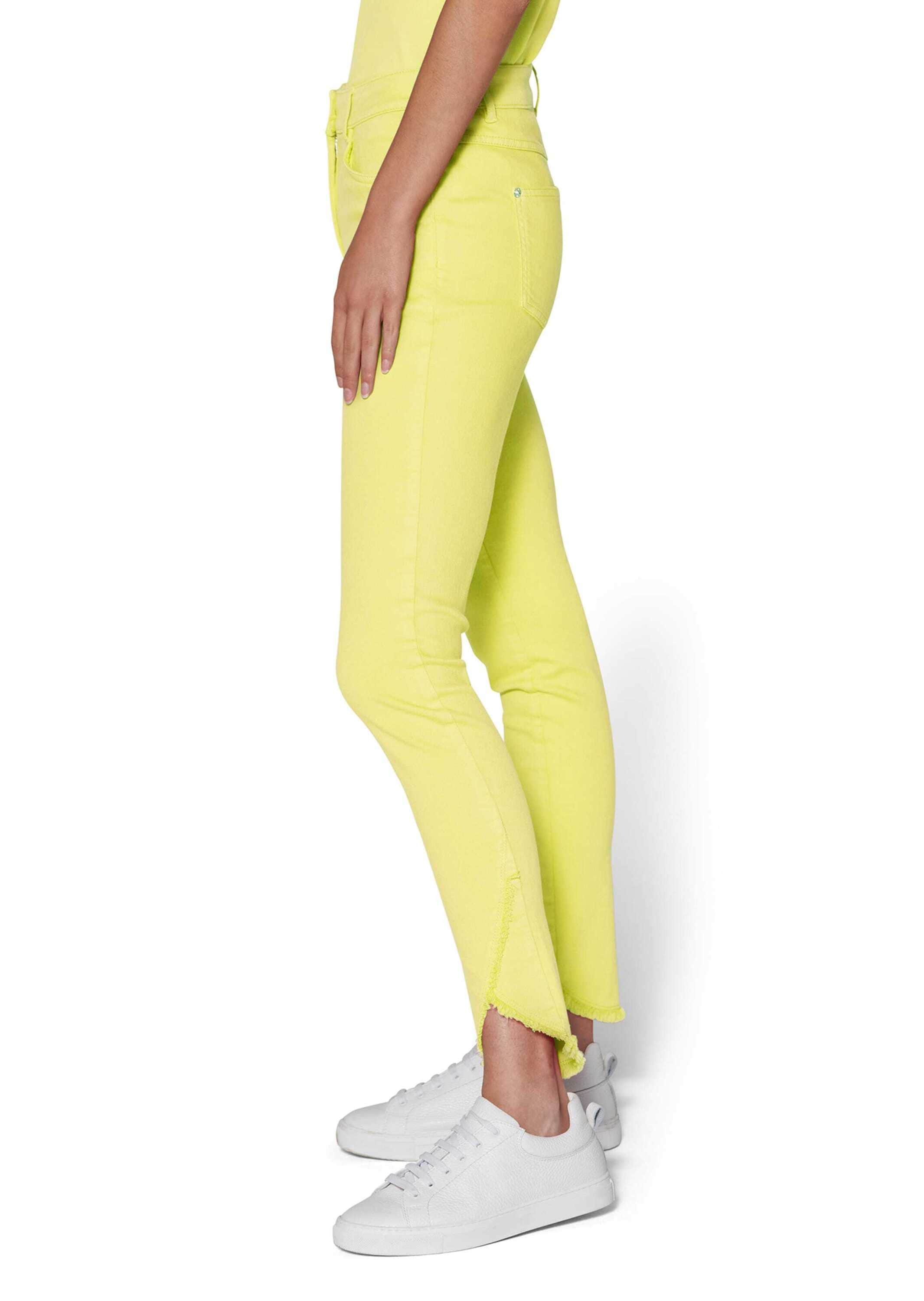 MADELEINE Regular-fit-Jeans »Jeans Verkürzte 5-Pocket-Hose mit Fransen«