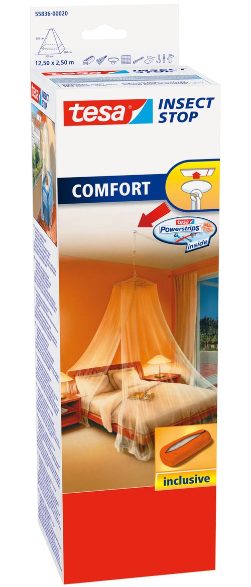 TESA Insektenschutz-Vorhang "Insect Stop Comfort Fliegennetz", Insect Stop Comfort Fliegennetz, weiß, Insektenschutzgitter, Moskitonetz