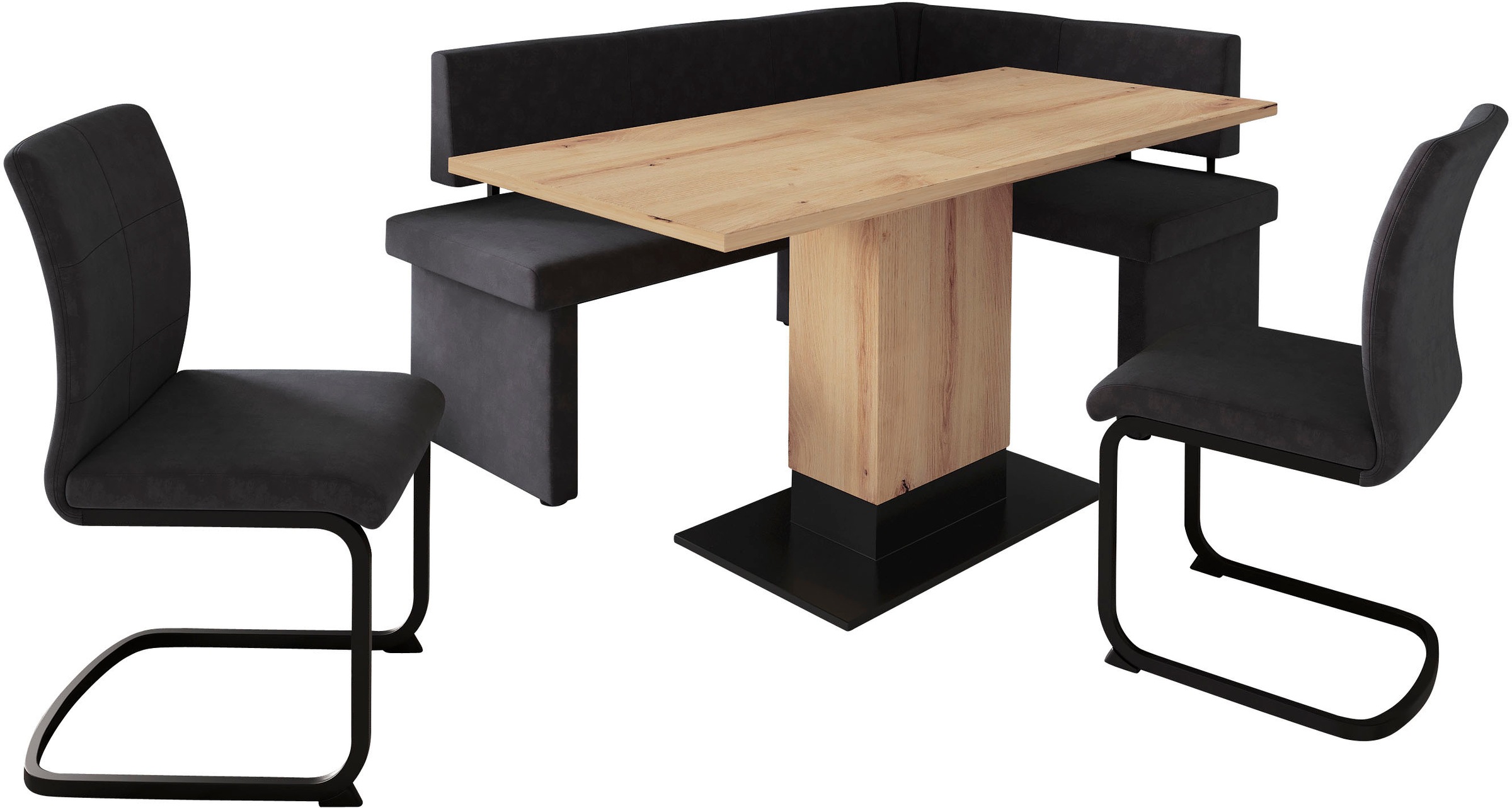 HELA Eckbankgruppe "Pia" Set, 4 Stk. tlg. Esstisch ausziehbar, Bank links/r günstig online kaufen