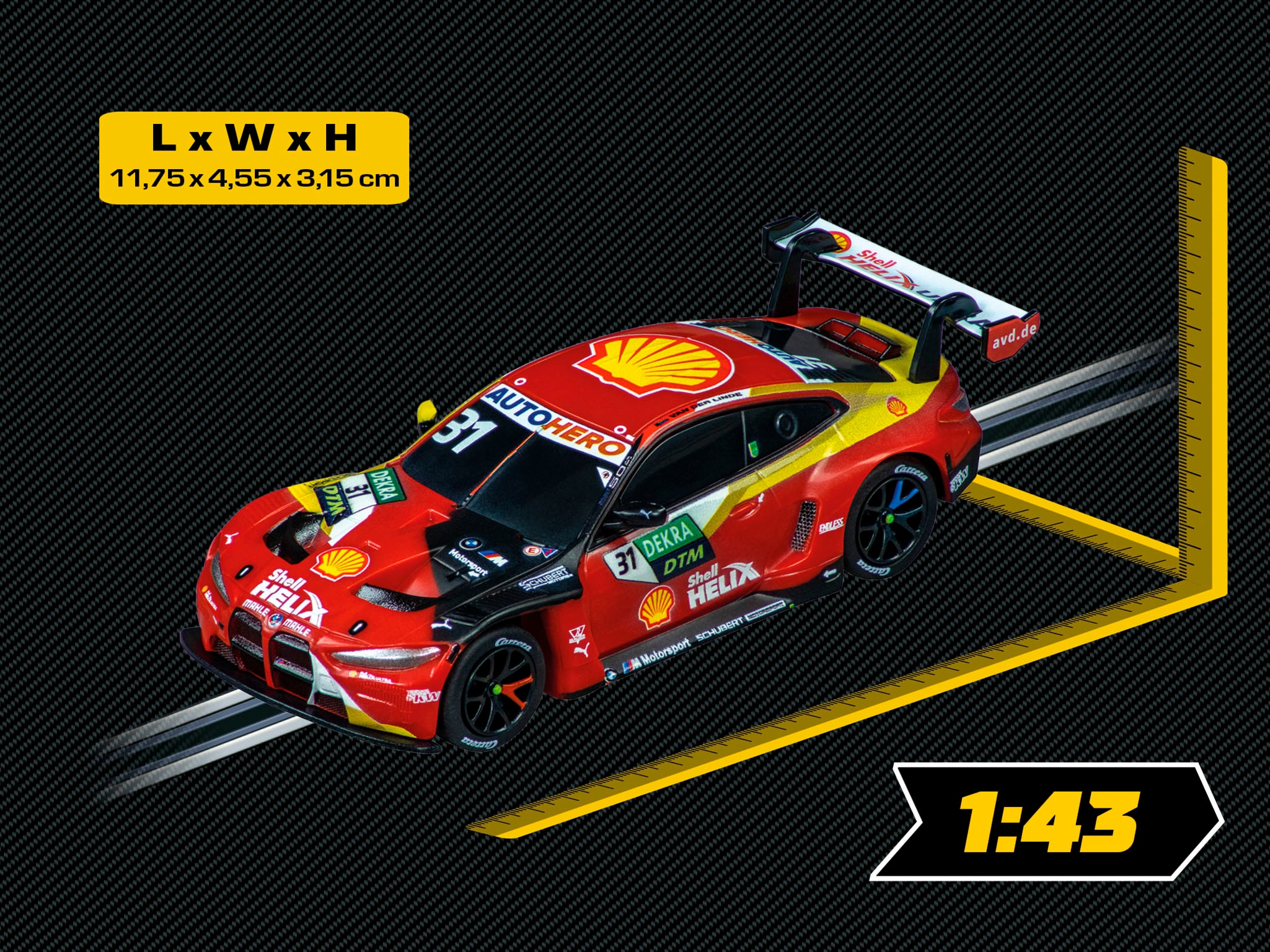 Carrera® Rennbahn-Auto »BMW M4 GT3 DTM "Sheldon van der Linde, No.31«