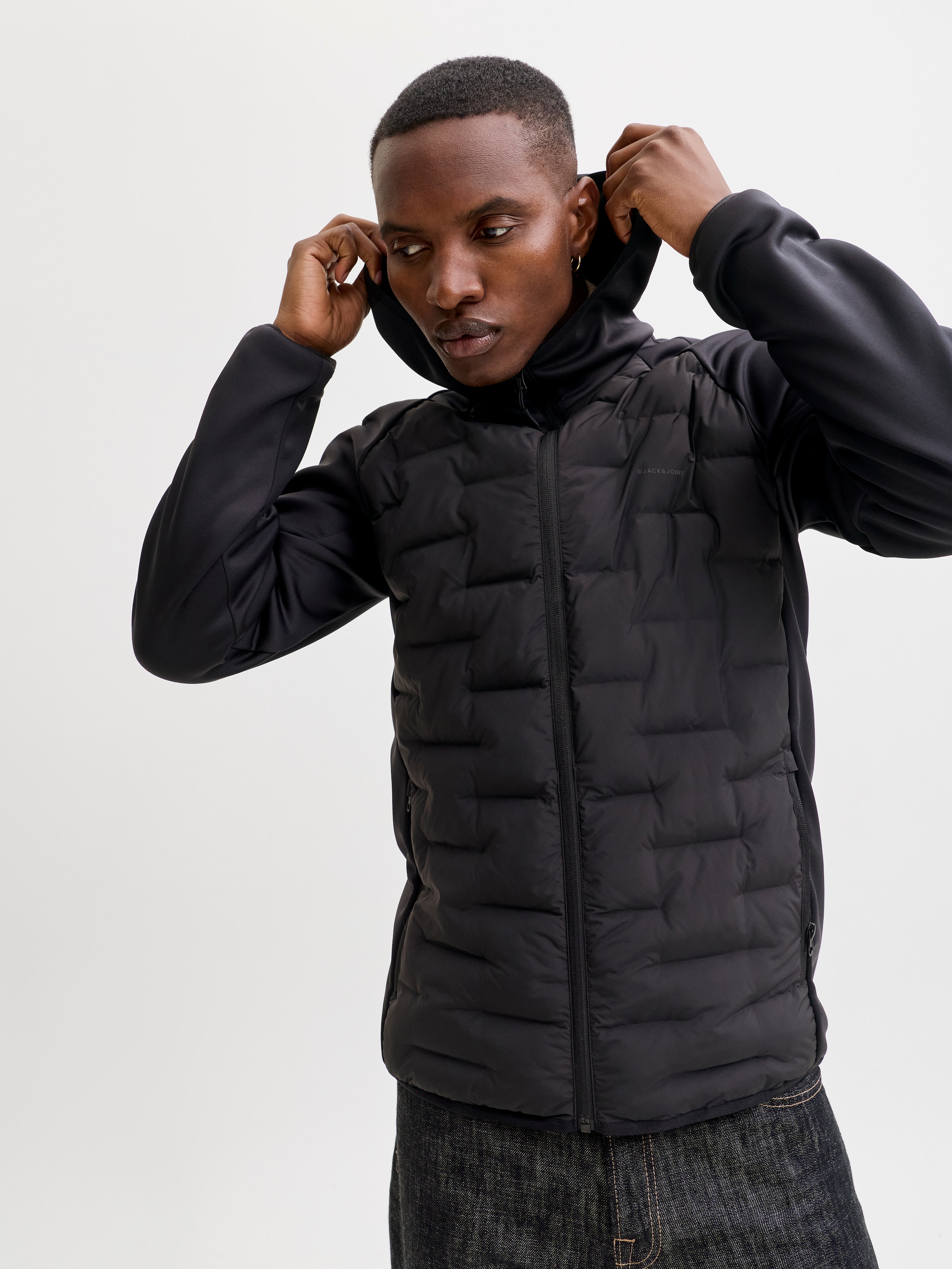 Jack & Jones Steppjacke »JJEPERFECT HYBRID JACKET NOOS« mit Kapuze mit Kapuze