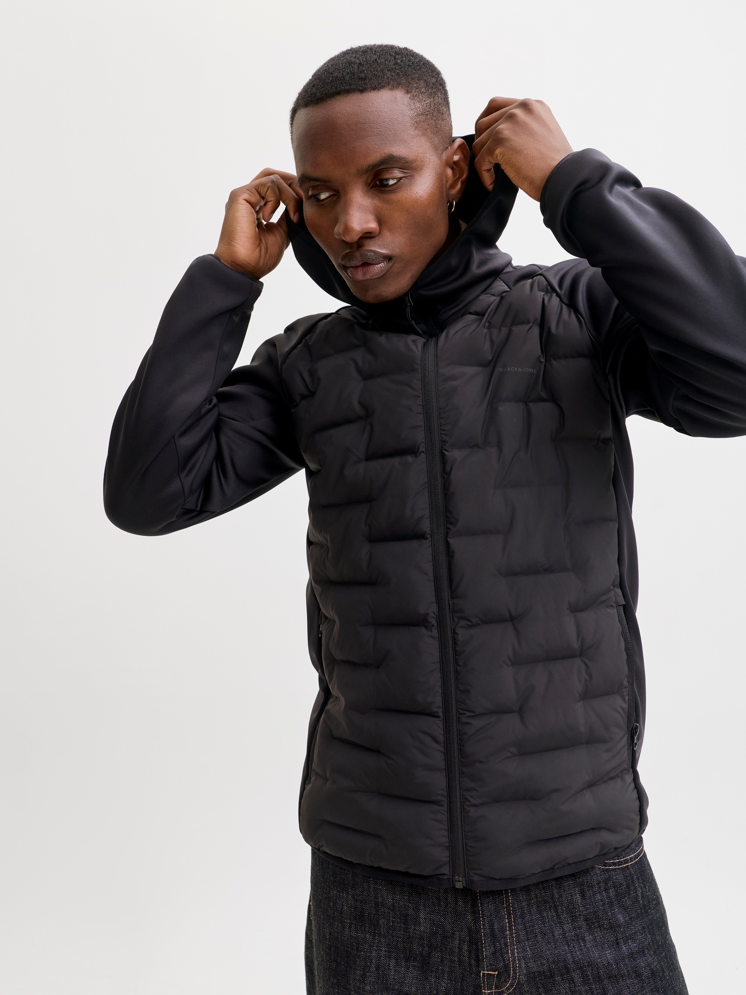 Jack & Jones Steppjacke "JJEPERFECT HYBRID JACKET NOOS" mit Kapuze mit Kapu günstig online kaufen
