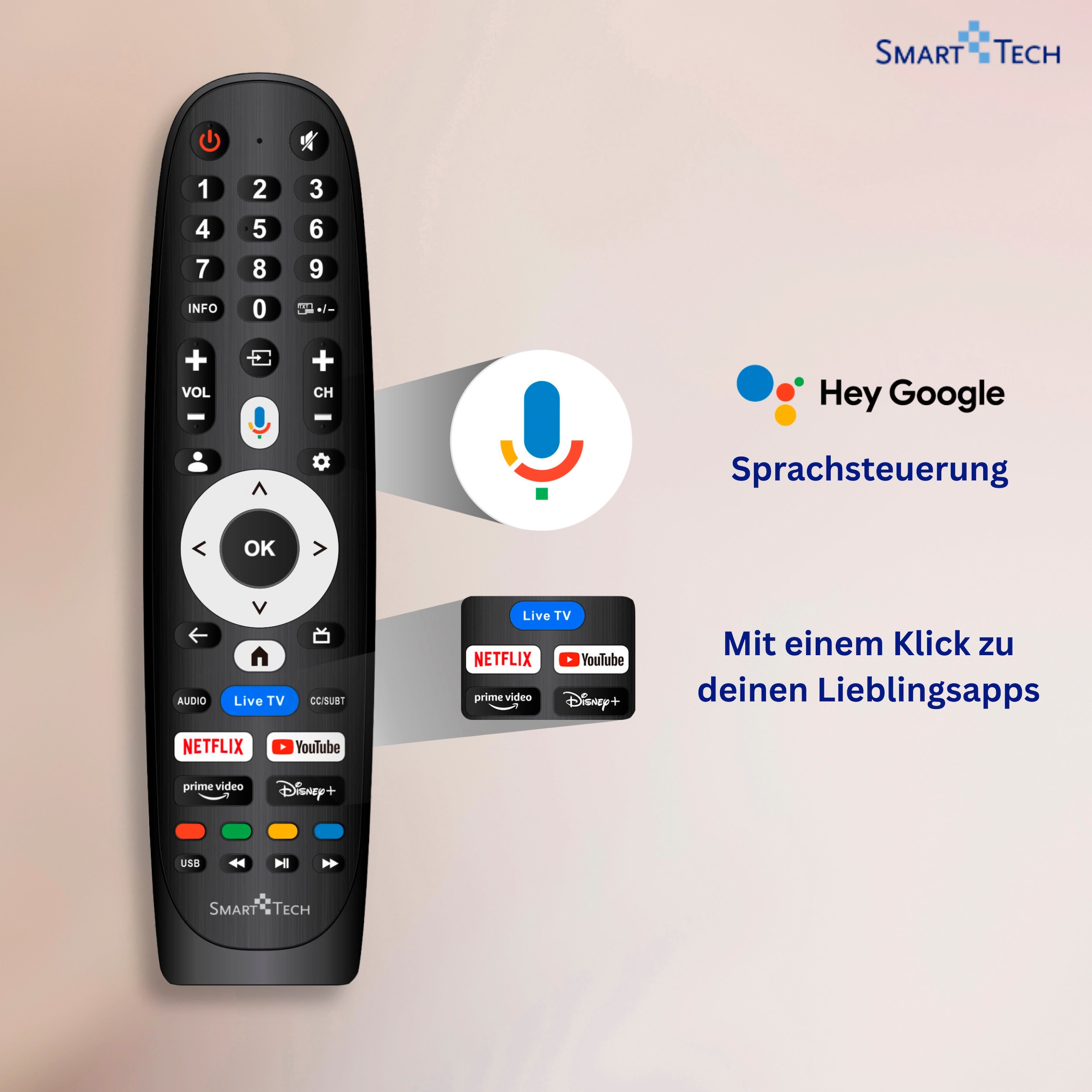 Smart Tech QLED-Fernseher »65QG06K« 164 cm/65 ″